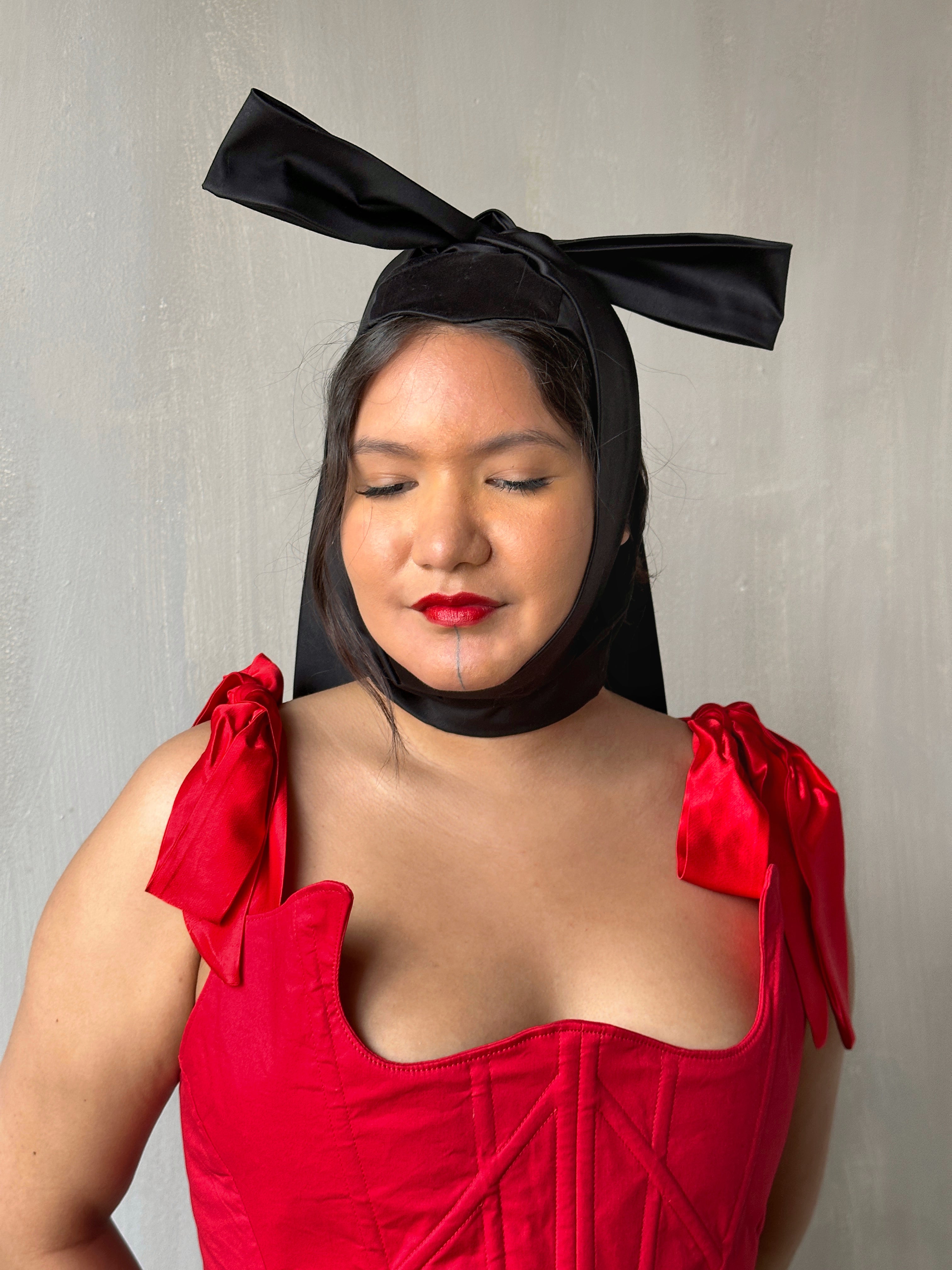 Sample Sale: Diamond Demon Stays in Red Cotton Sateen (30" Waist)