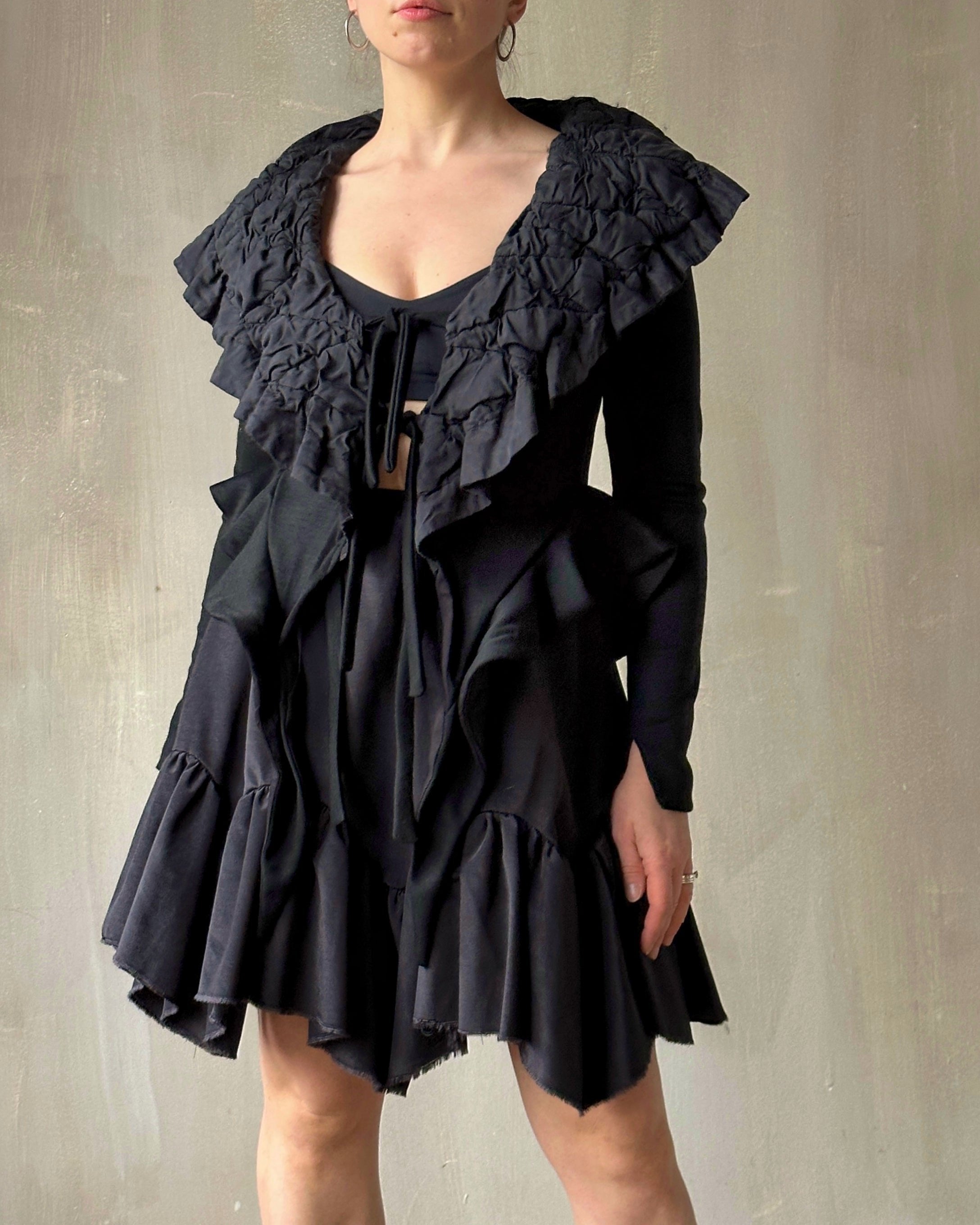 Petticoat Kilt in Black Twill Taffeta