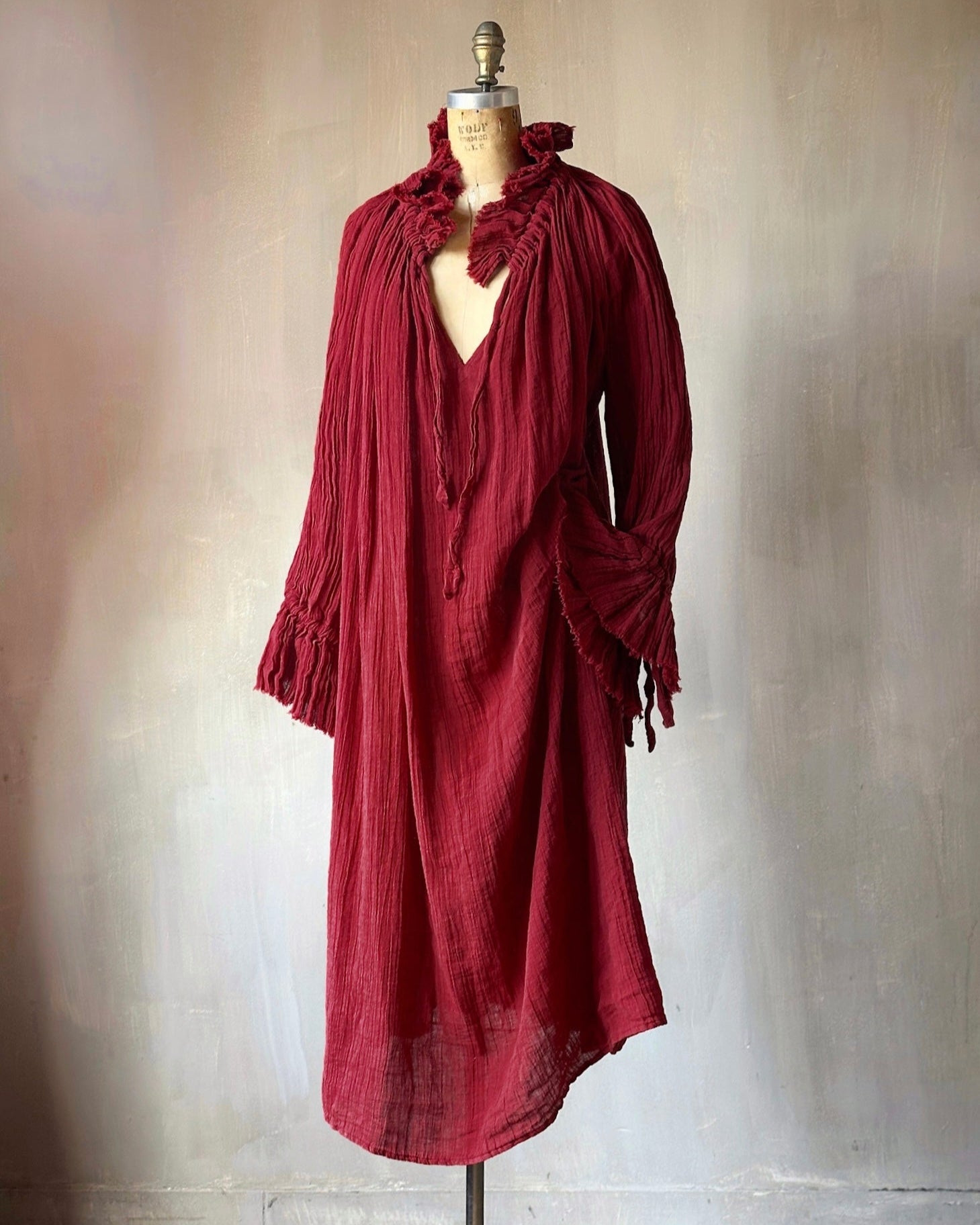 Ultra Maxi Alchemist Chemise in Burnt Red Linen