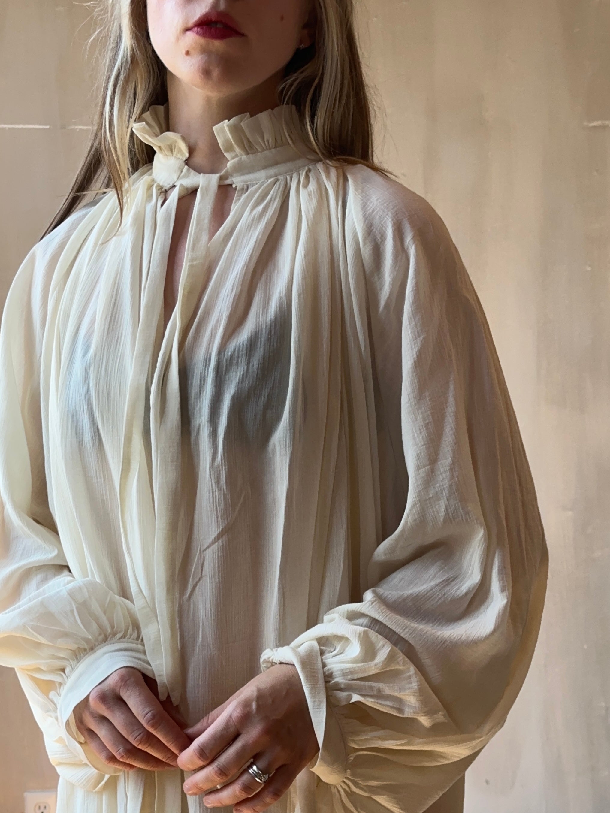 Baudelaire Chemise in Parchment Cotton Gauze (Pre-Order)