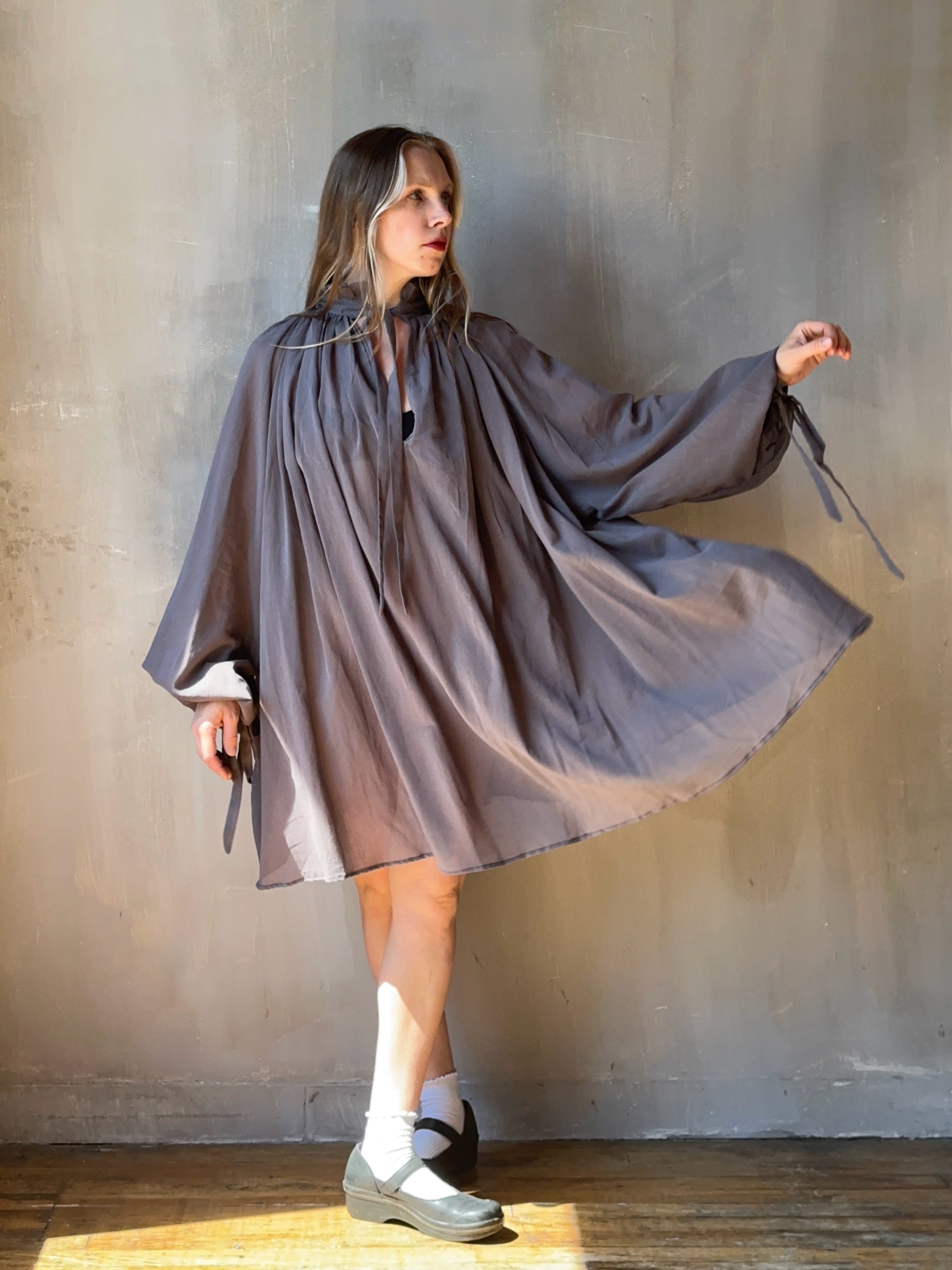 Baudelaire Chemise in Lavender Smoke Cotton Gauze (Pre-Order)