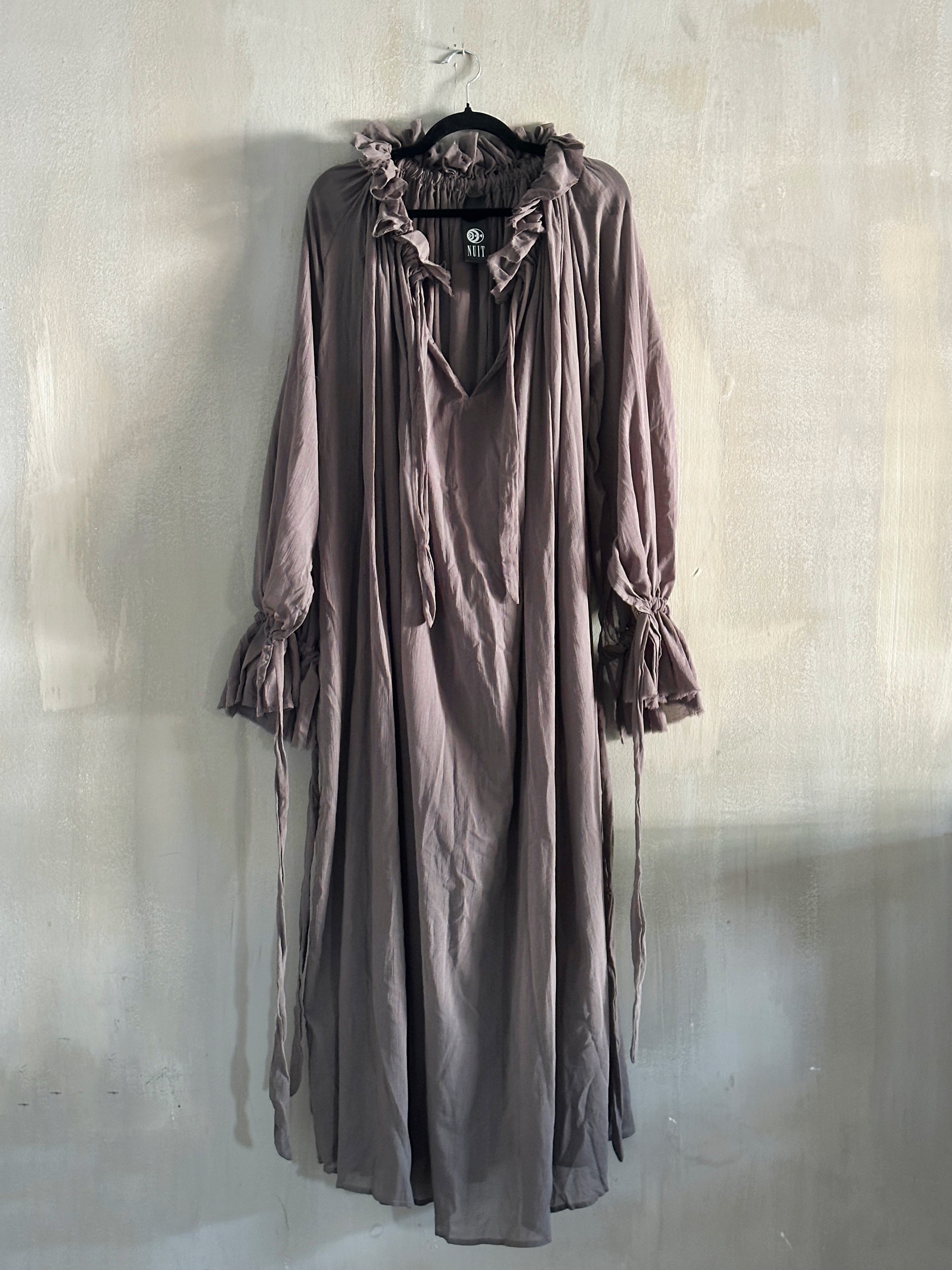 Ultra Maxi Alchemist Chemise in Lavender Smoke Cotton Gauze (Pre-Order)