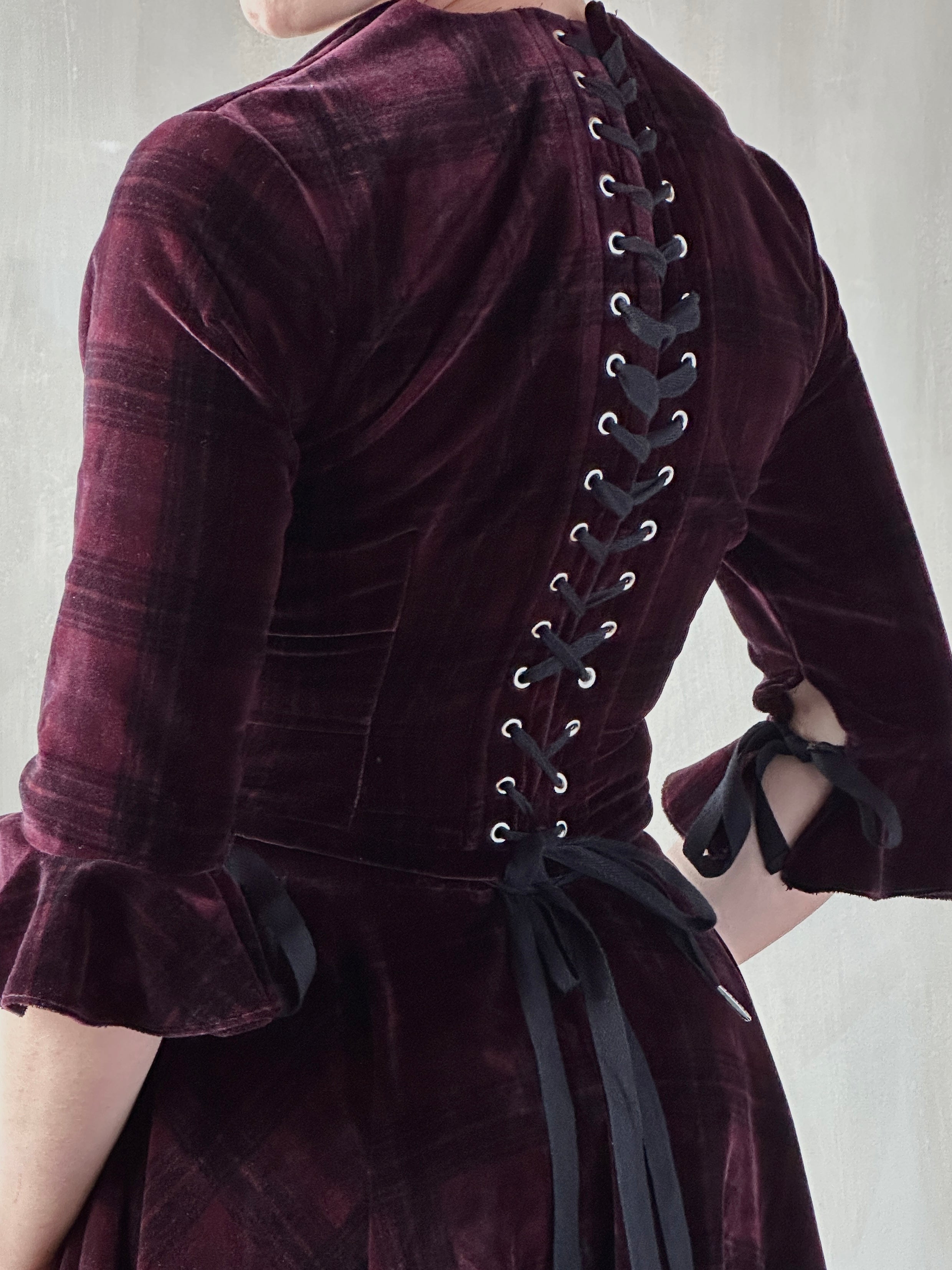 FW25: "Psyche" Pastorale Bodice and Skirt in Wine Tartan (Pre-Order)