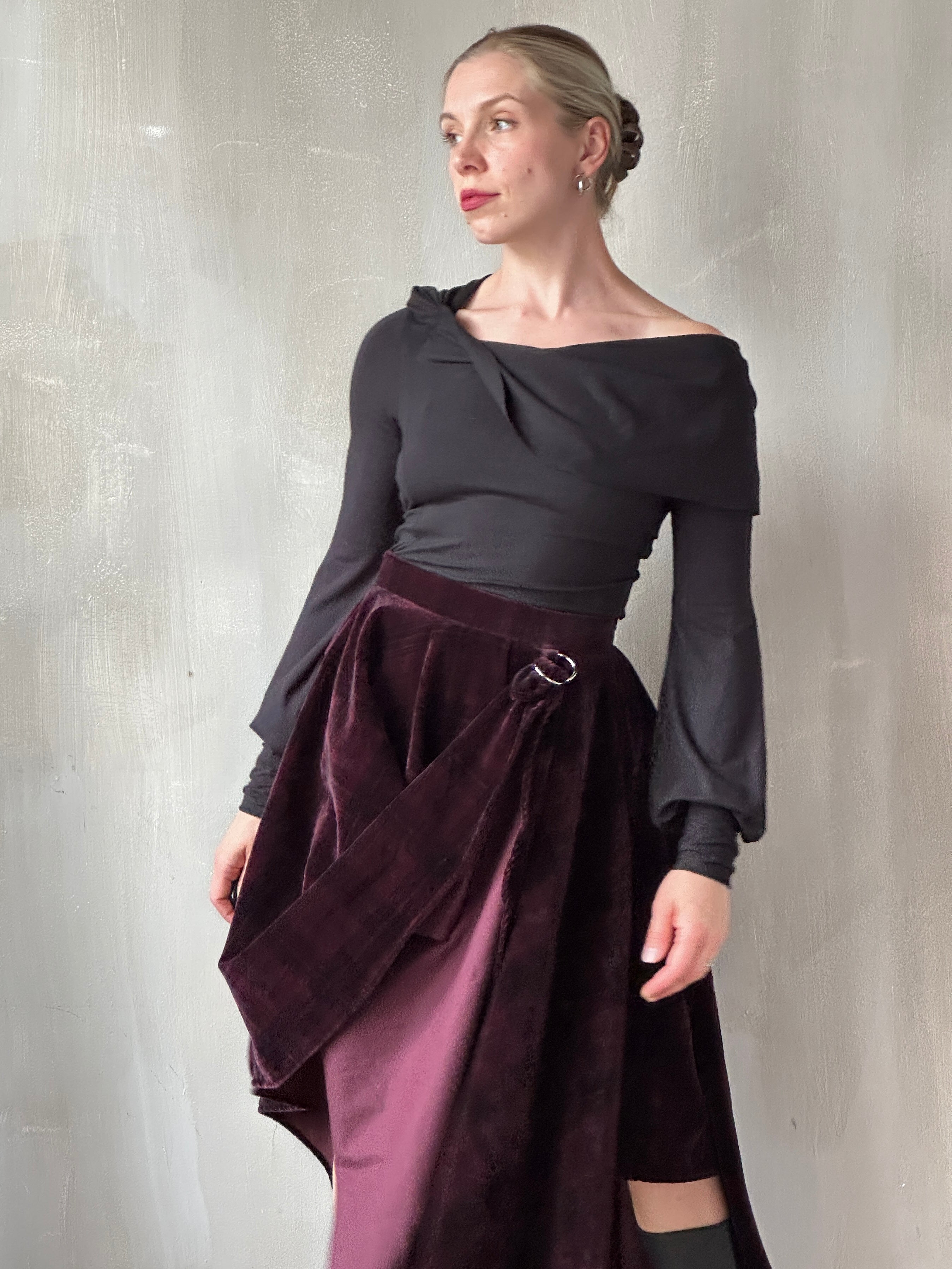 FW25: "Psyche" Pastorale Bodice and Skirt in Wine Tartan (Pre-Order)