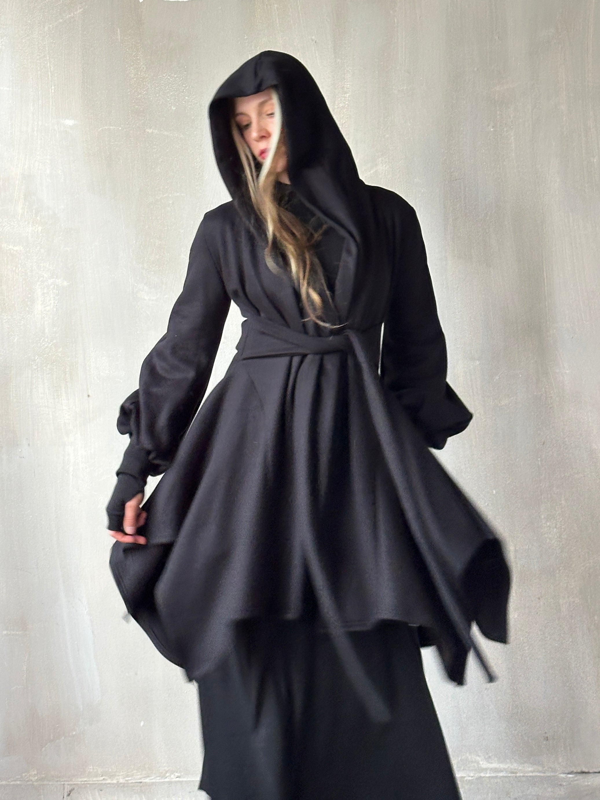 FW25: Tournure Jacket in Black Organic Fleece (Pre-Order)