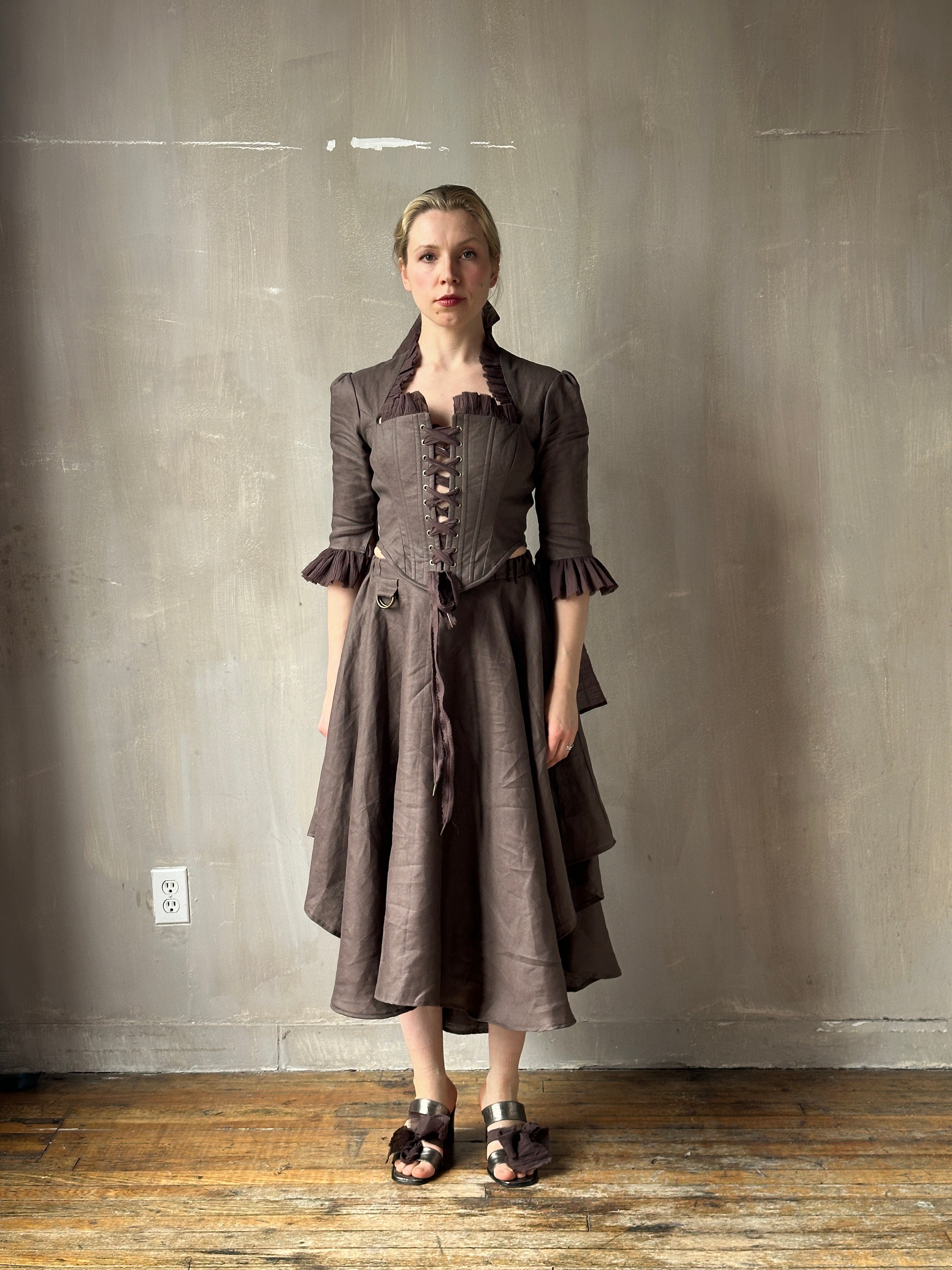 SS '26: Pastorale Set in Mauve Earth Linen (Pre-Order)
