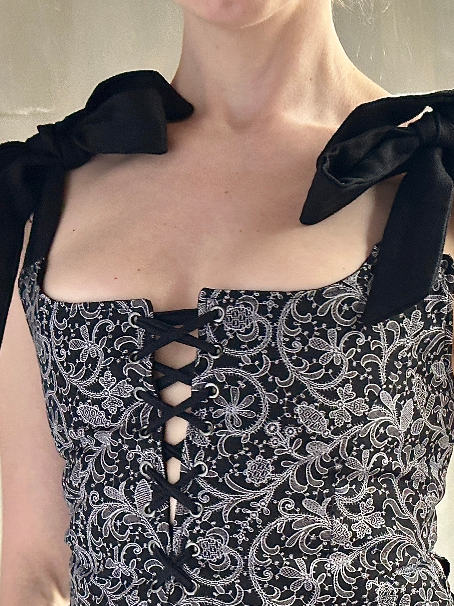 Spring '26: Corset Vest in "Tattoo Lace" Cotton (Pre-Order)