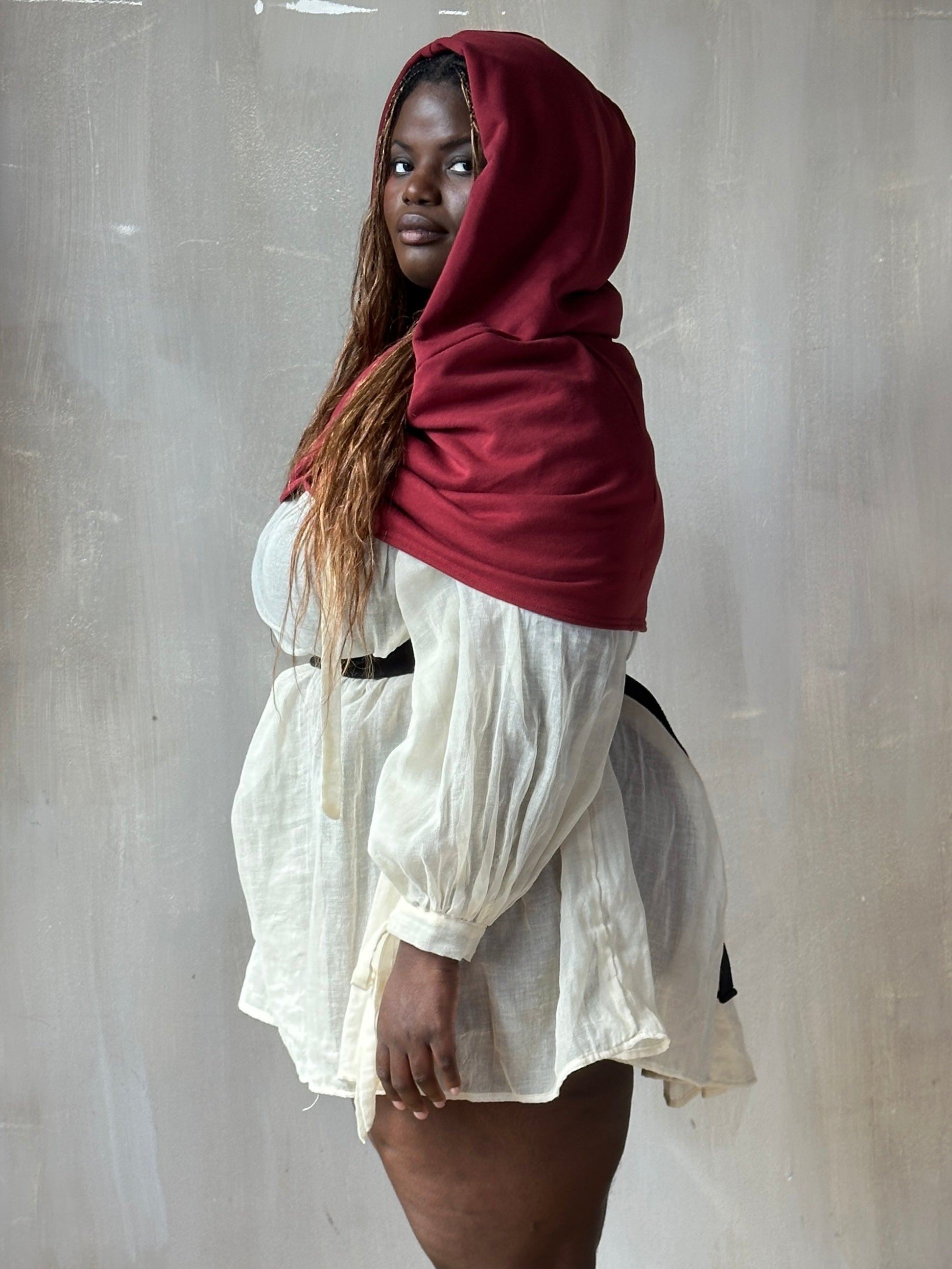 FW25: Mythic Cowl in Oxblood Organic Fleece (Pre-Order)