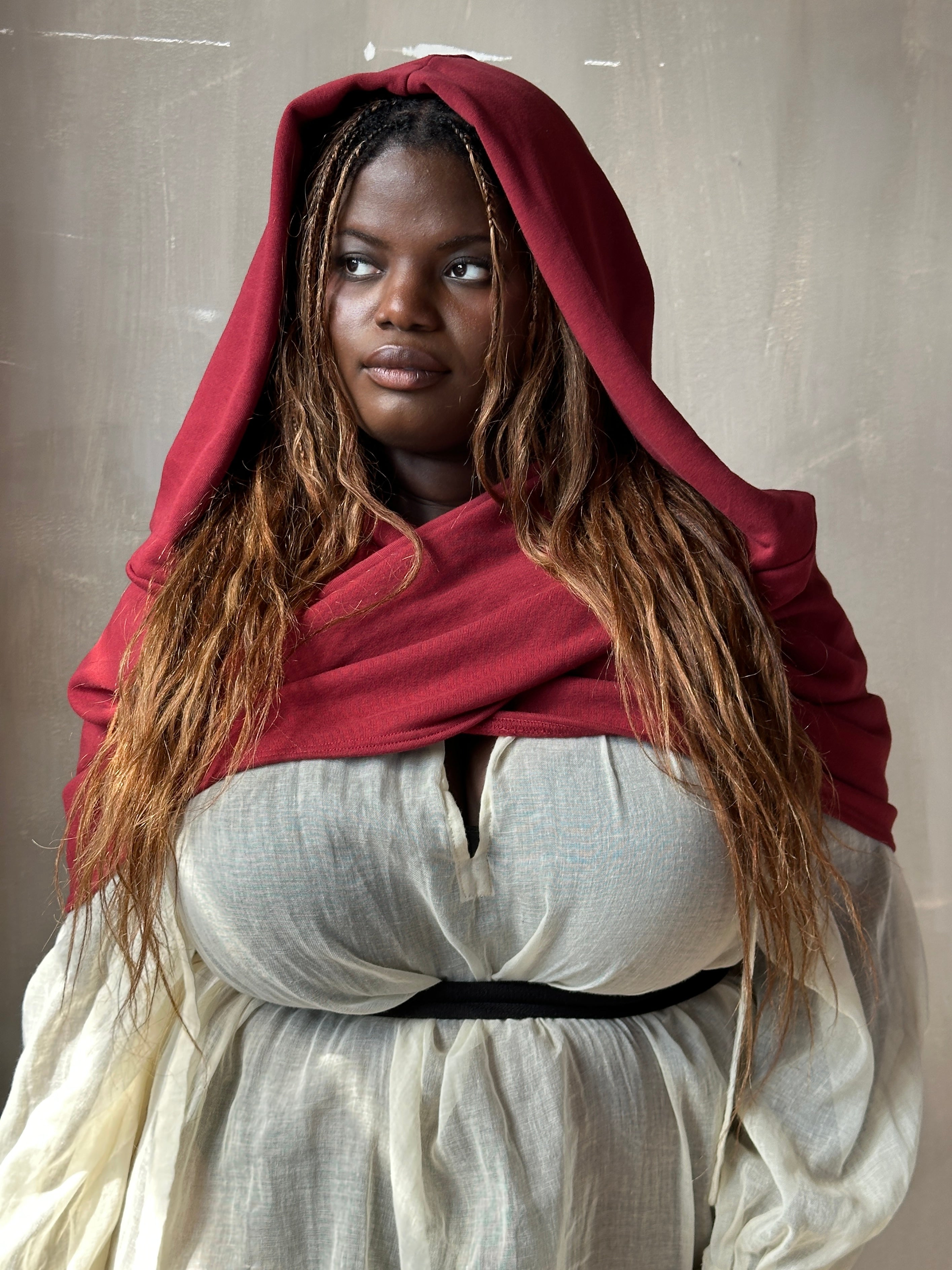 FW25: Mythic Cowl in Oxblood Organic Fleece (Pre-Order)