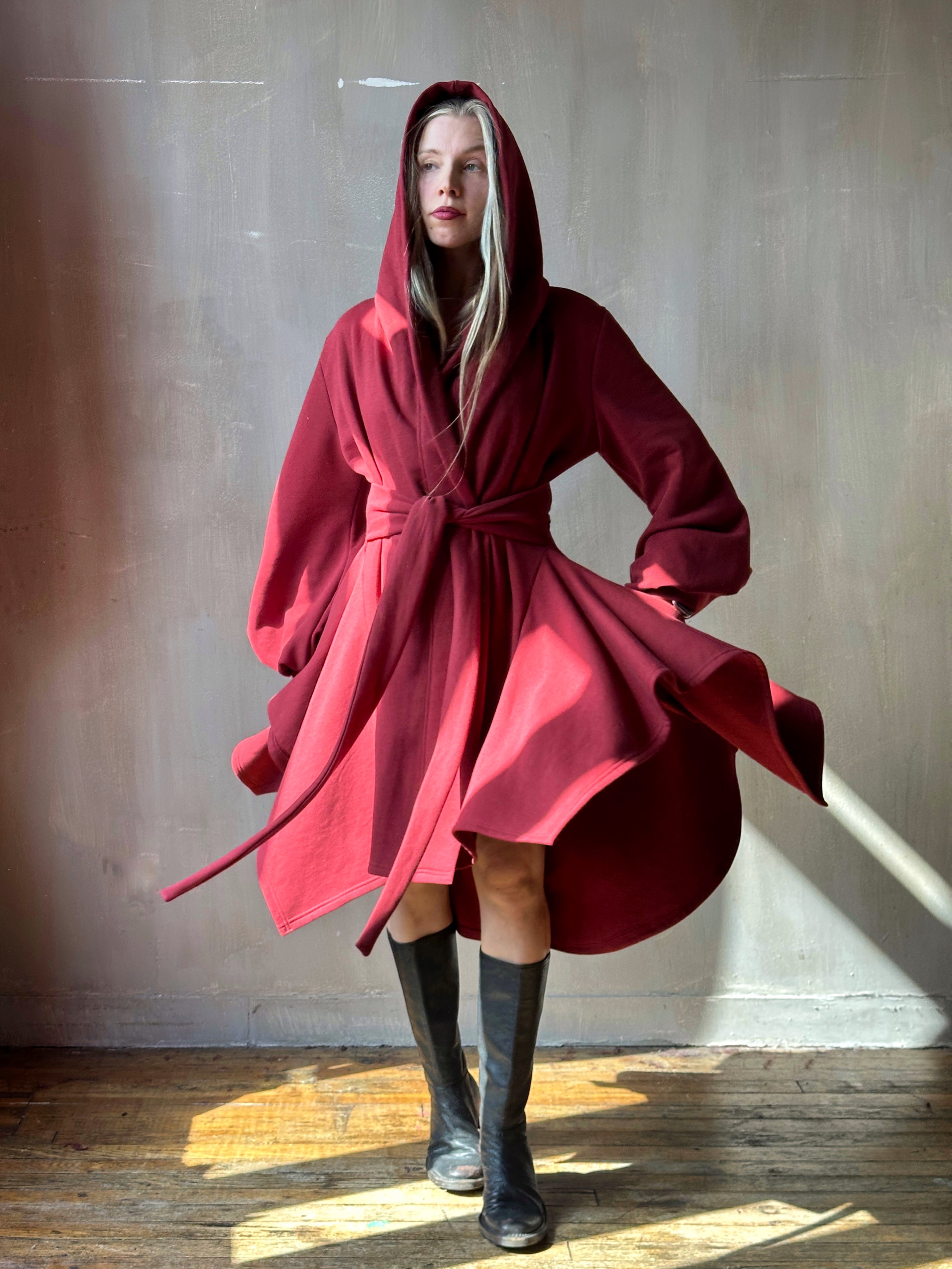 FW25: Tournure Jacket in Oxblood Organic Fleece (Pre-Order)