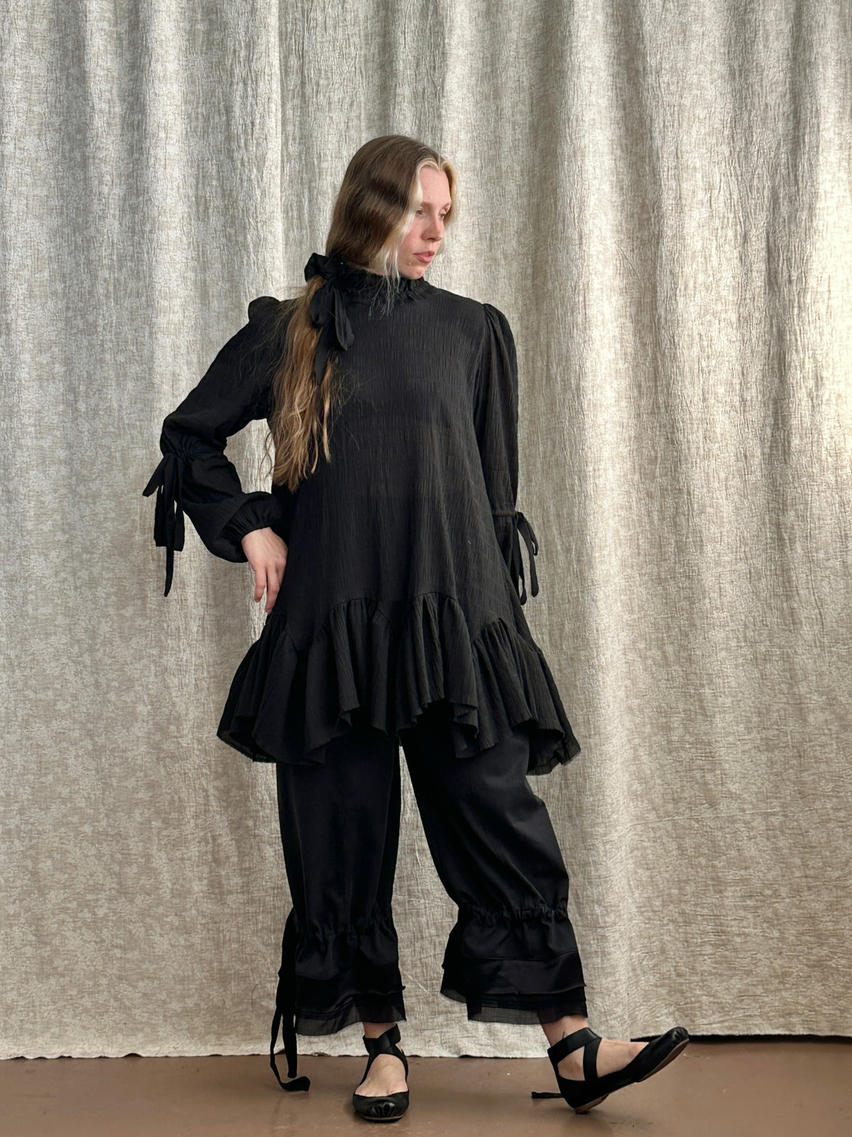 FW '26: Pirate Bloomers in Black Cotton Twill (Pre-Order)