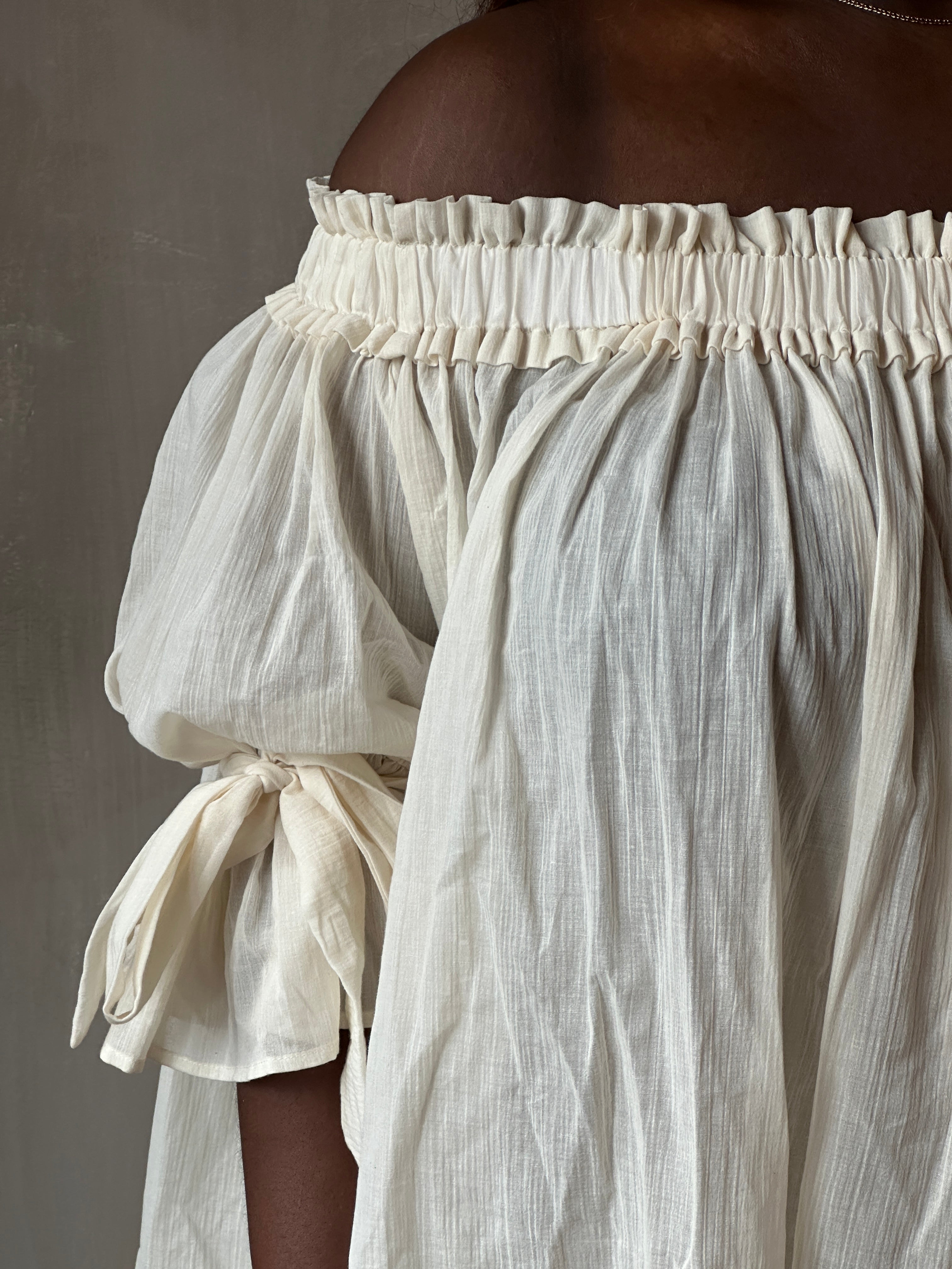 Spring '26: Paperbag Tunic in Parchment Cotton Voile (Pre-Order)