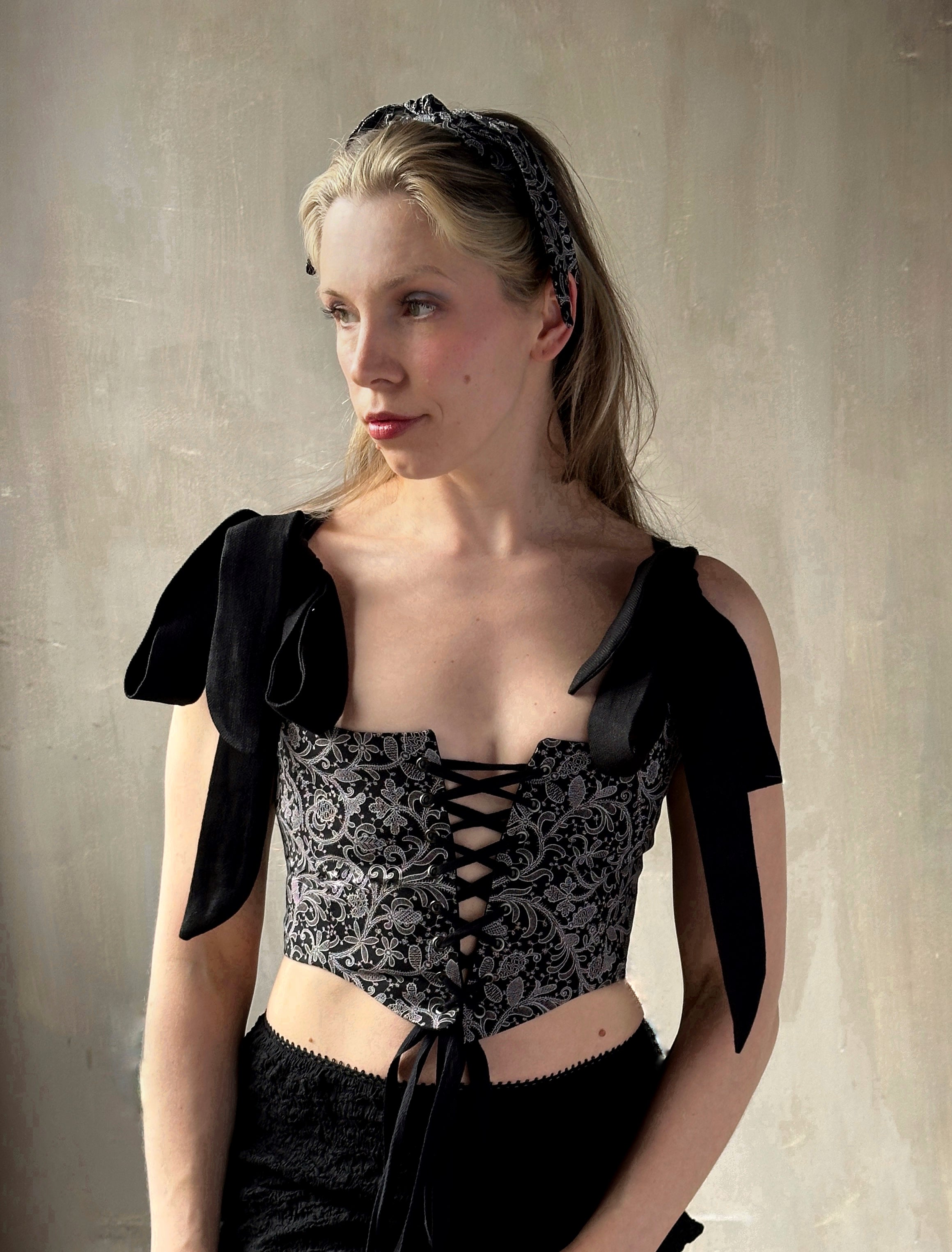 Spring '26: Corset Vest in "Tattoo Lace" Cotton (Pre-Order)