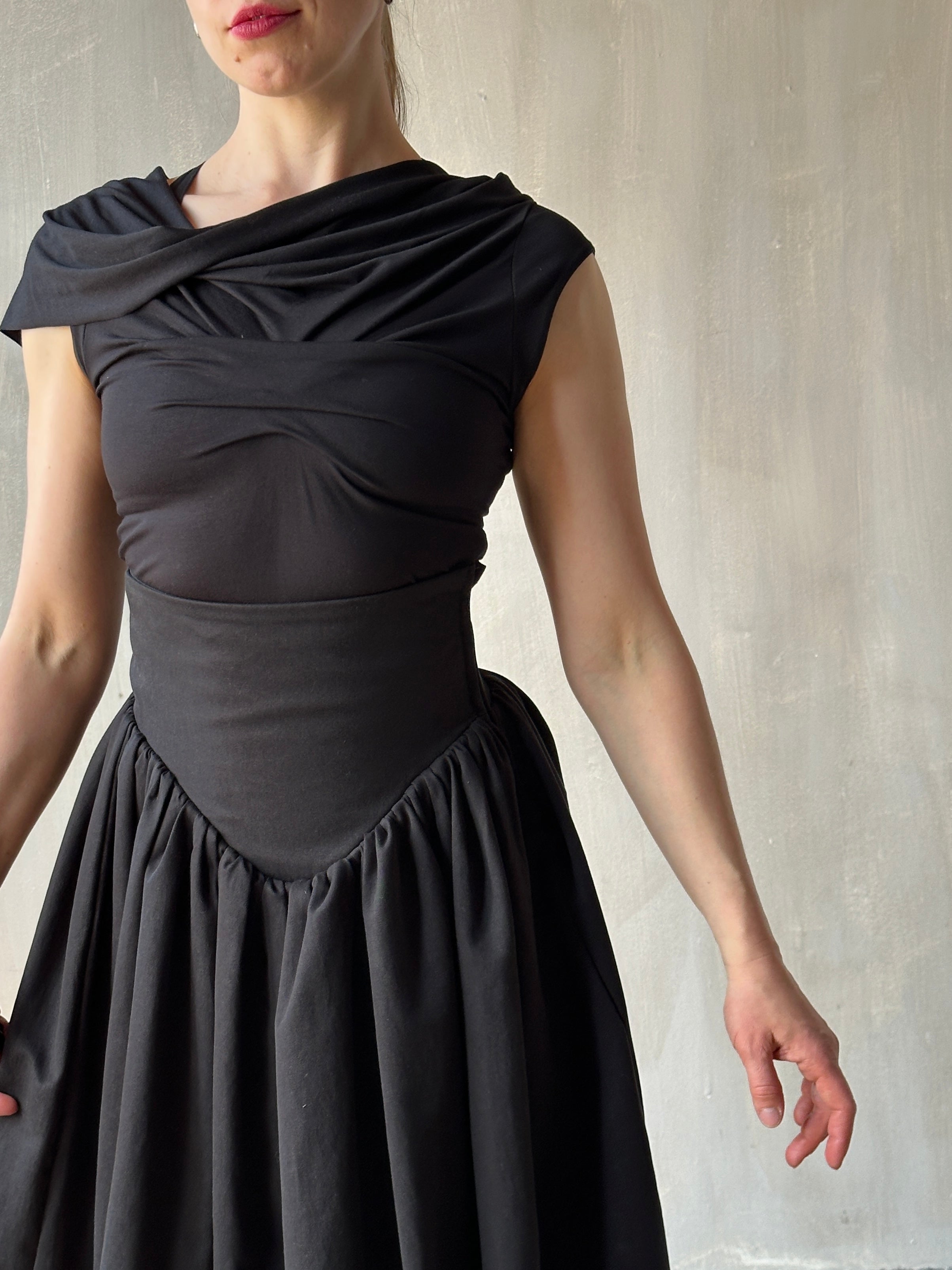 Sample Sale: Extended Yoke Petticoat Skirt In Cotton Twill (25-27" Waist)