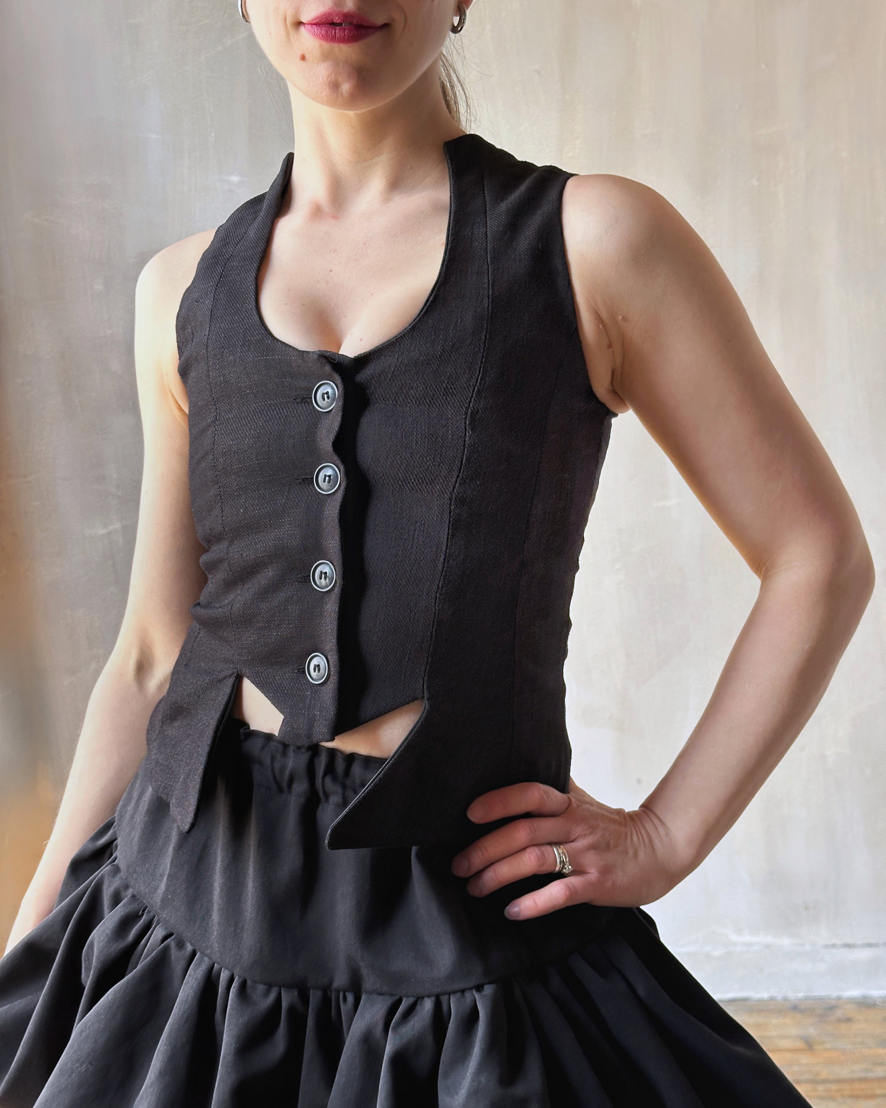 Spring '25: Cutaway Vest in Ramie Twill