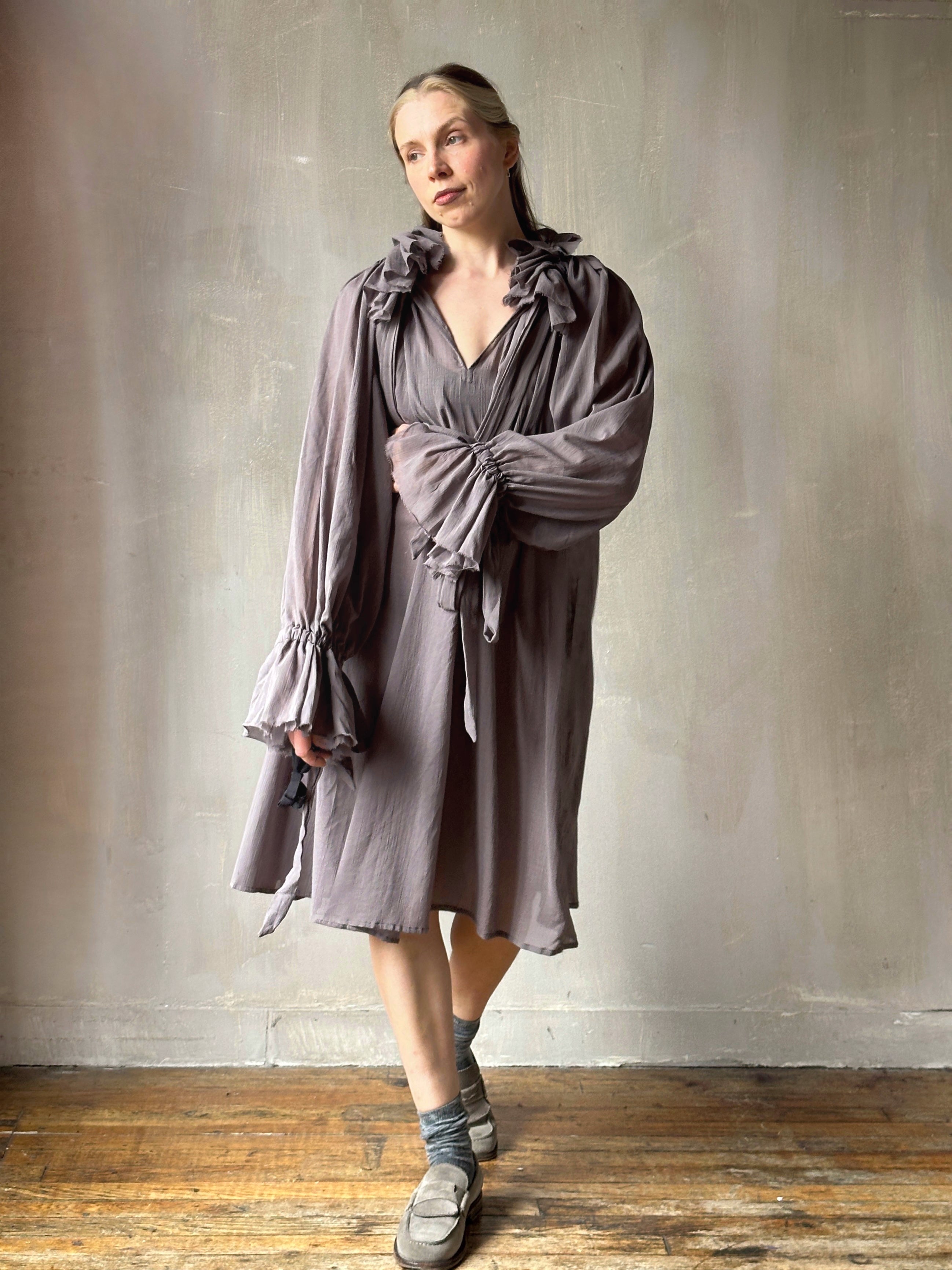 Maxi Alchemist Chemise in Lavender Ash Cotton Gauze