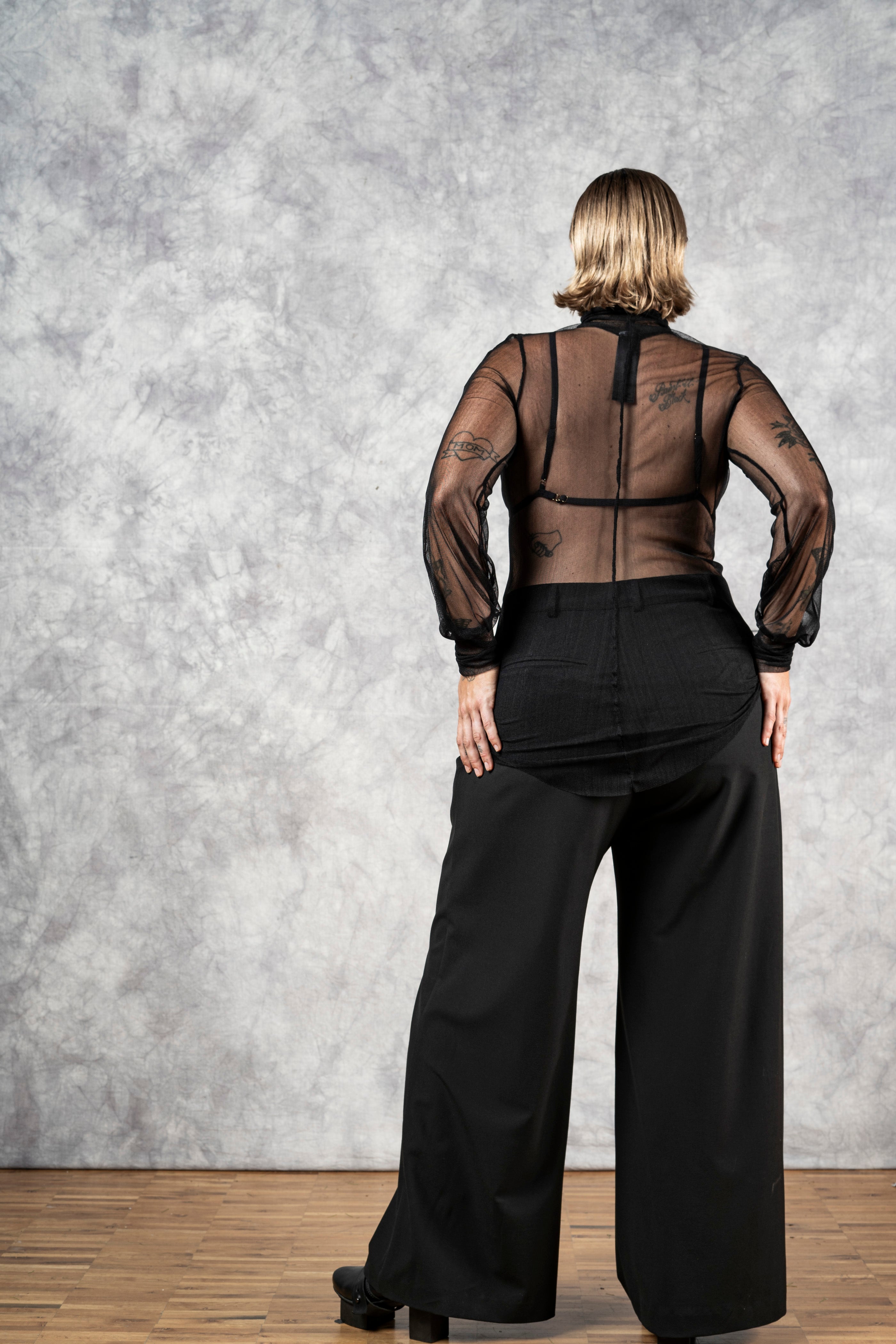 Bishop Sleeve Silk Tulle Hourglass Tunic