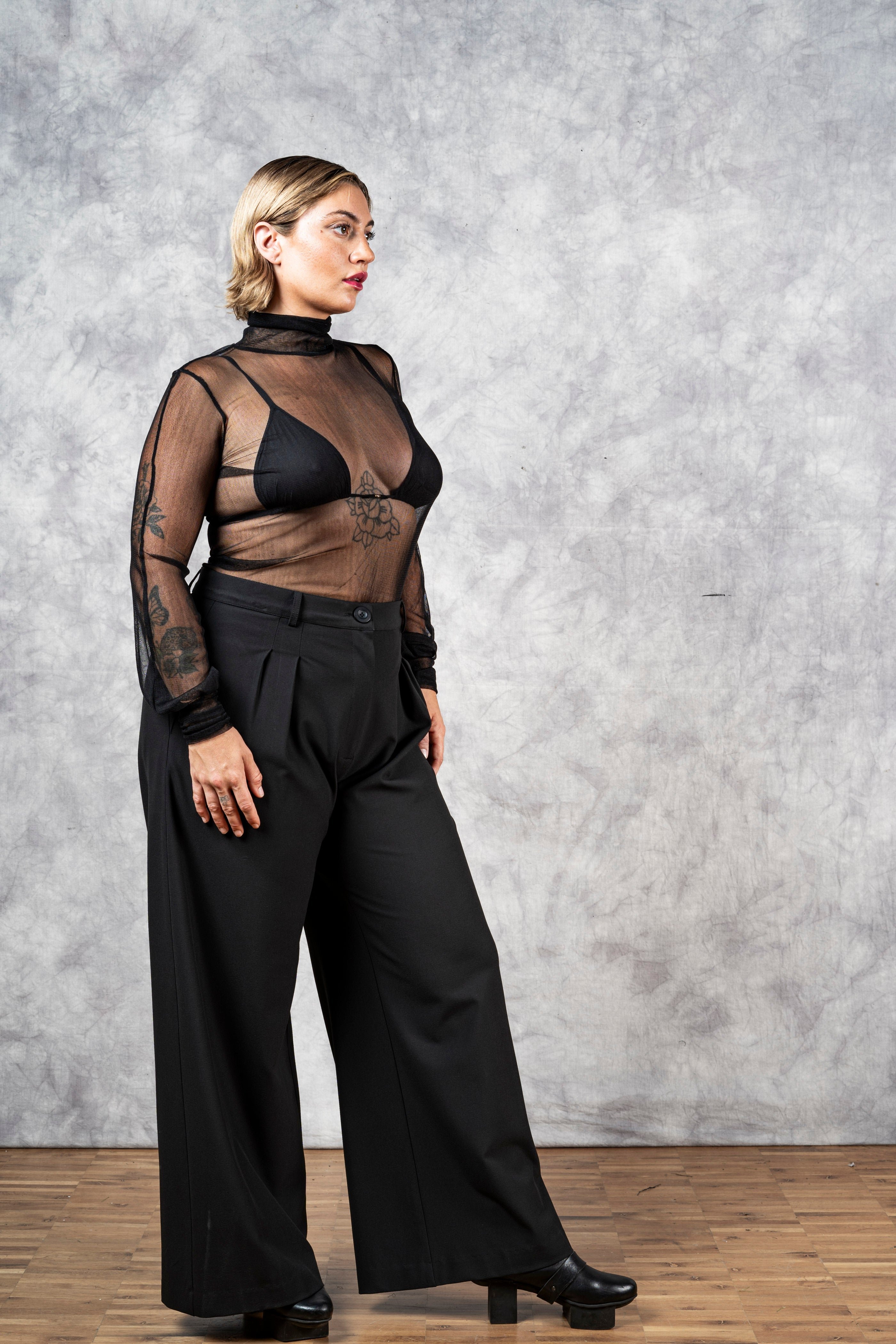 Bishop Sleeve Silk Tulle Hourglass Tunic