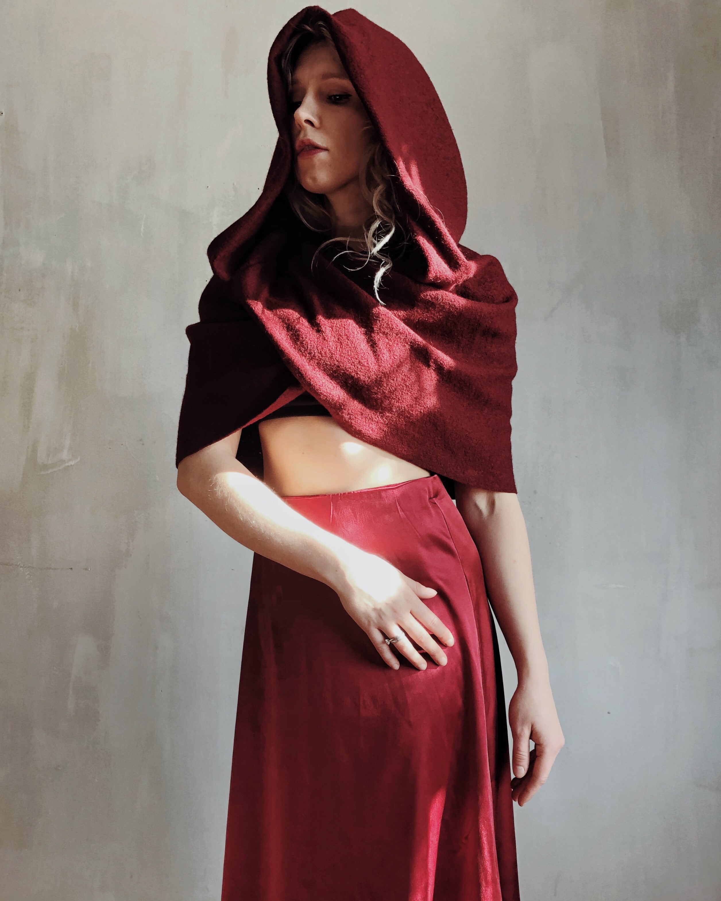 Mythic Cowl in Oxblood Wool