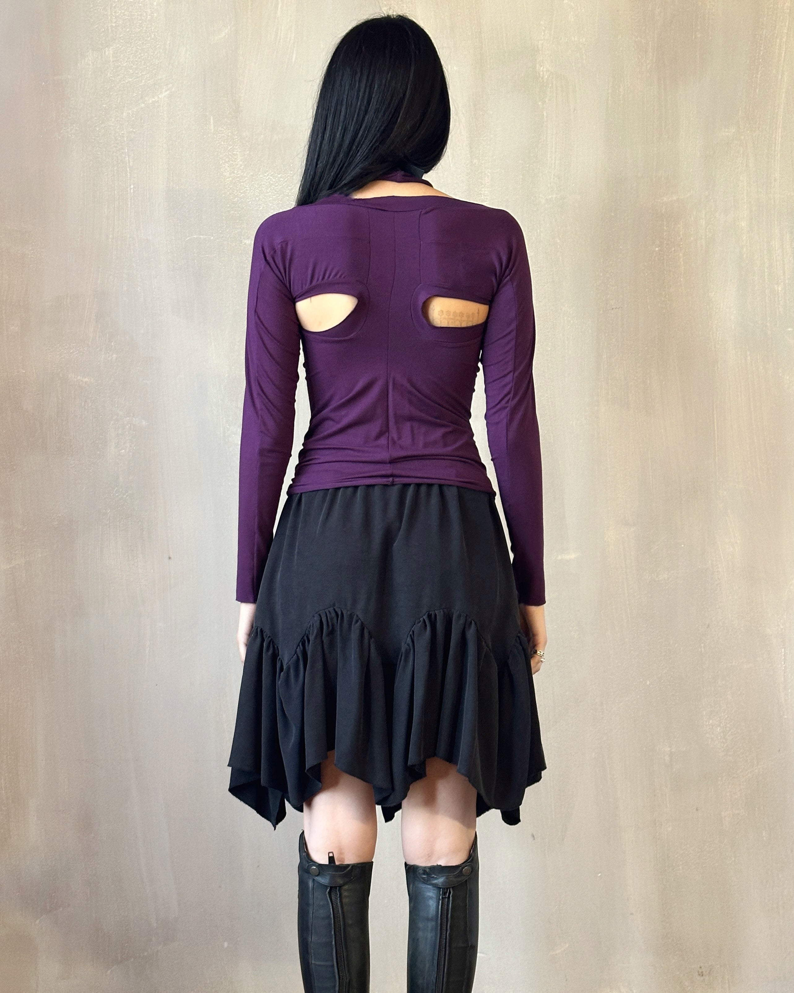 FW'24: Halter Shrug Top in Purple Nightshade