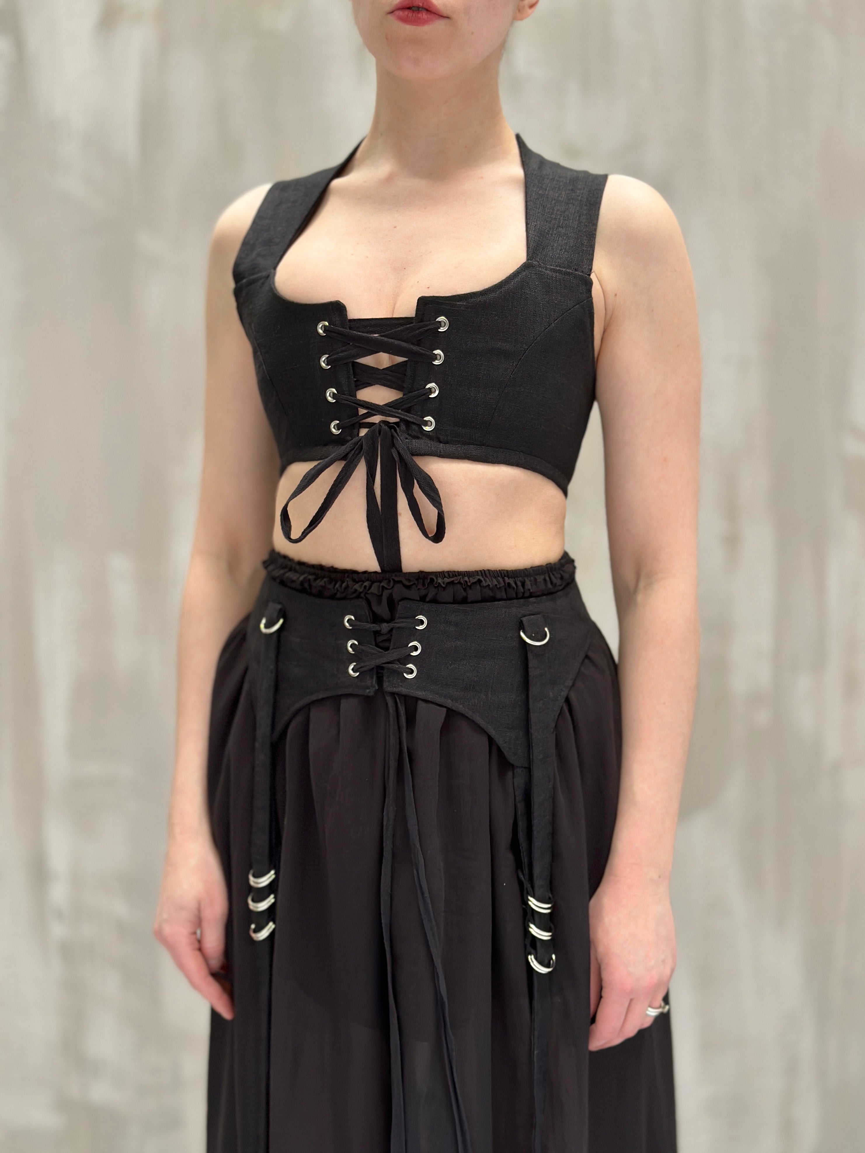 Sample Sale: Linen Garter/Belt for Skirts (Size I)