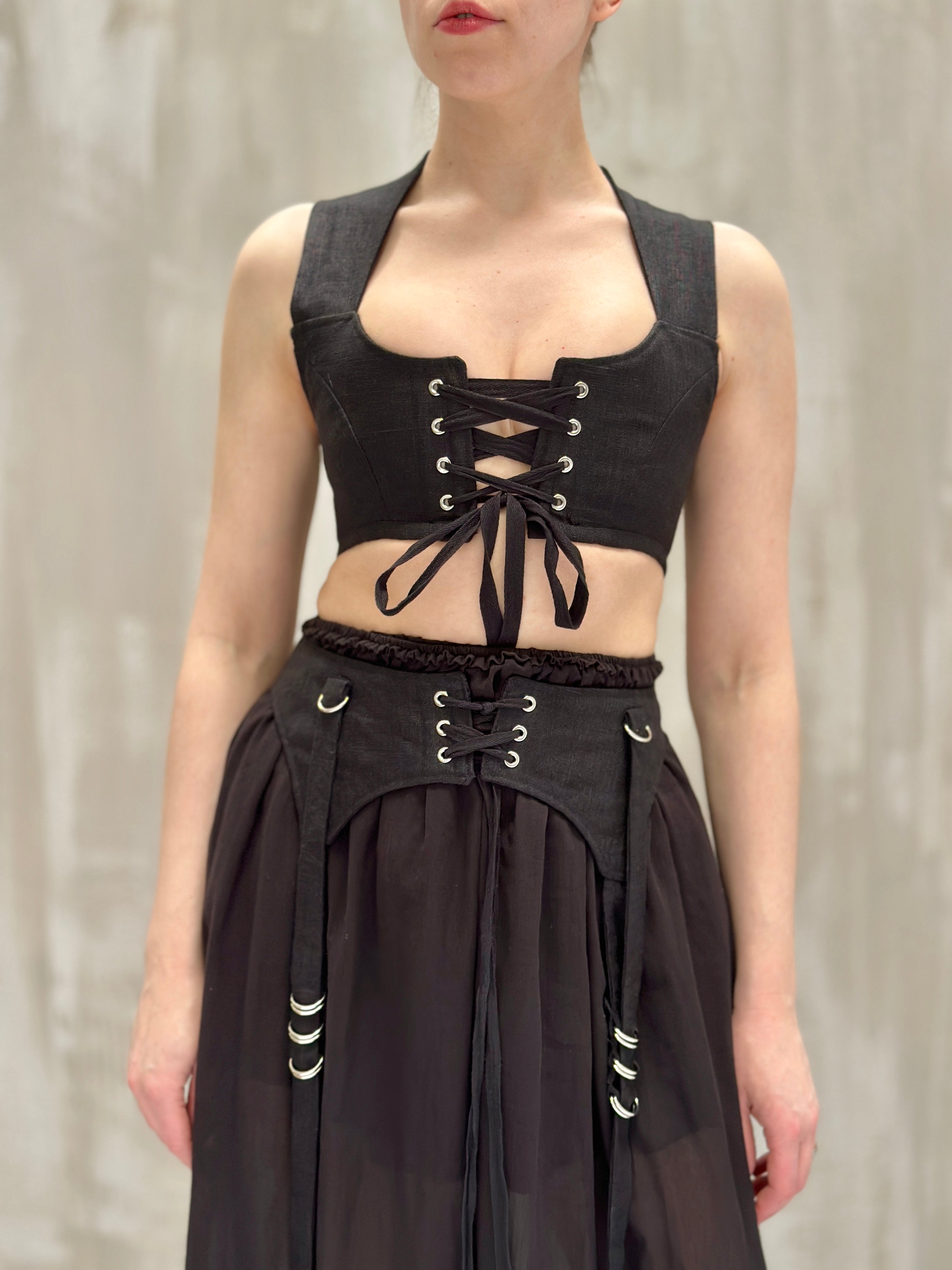 Sample Sale: Linen Garter/Belt for Skirts (Size I)