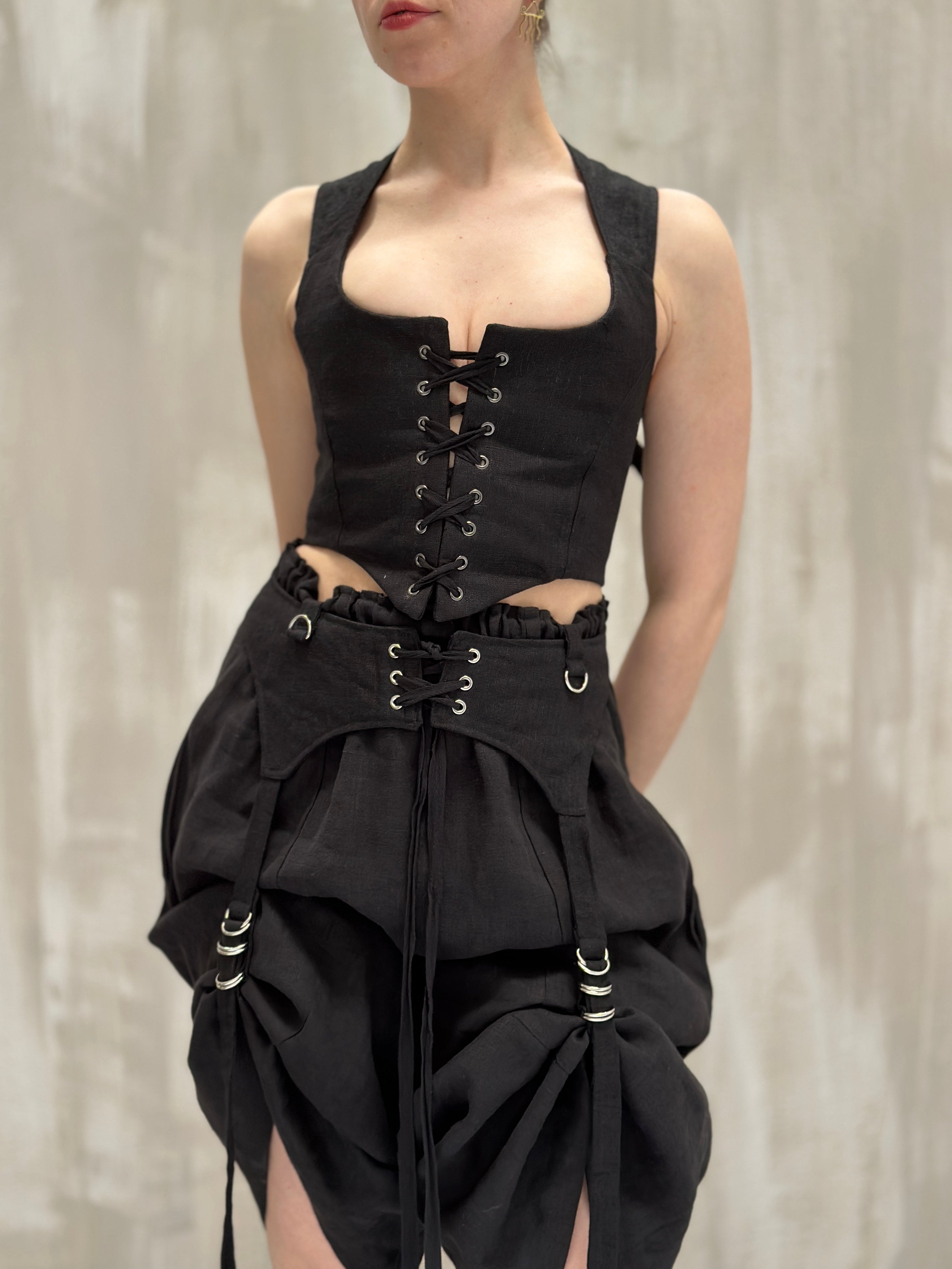 Sample Sale: Linen Garter/Belt for Skirts (Size I)