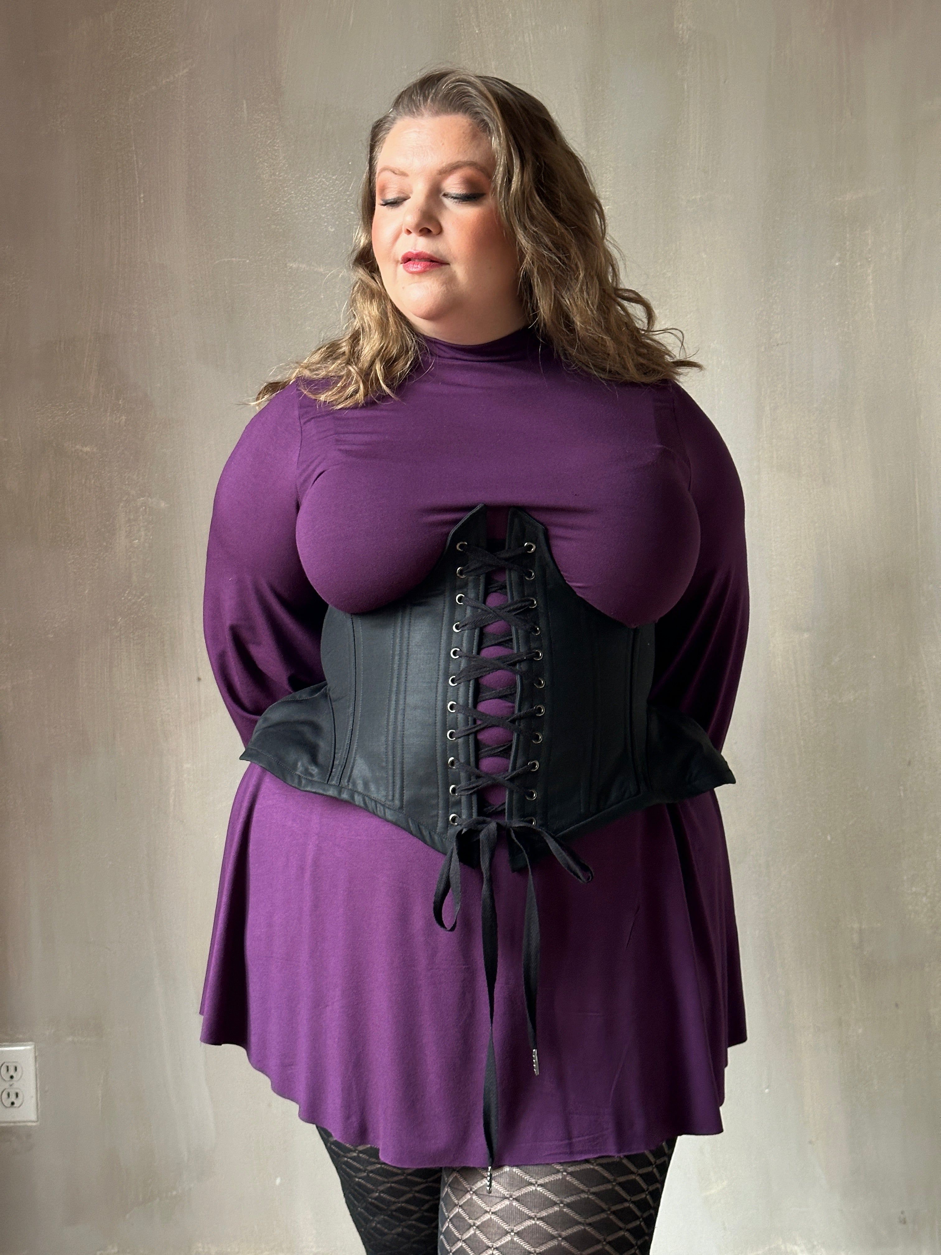 Holiday '24: Underbust Pannier Corset in Wool Sateen (Pre-Order)
