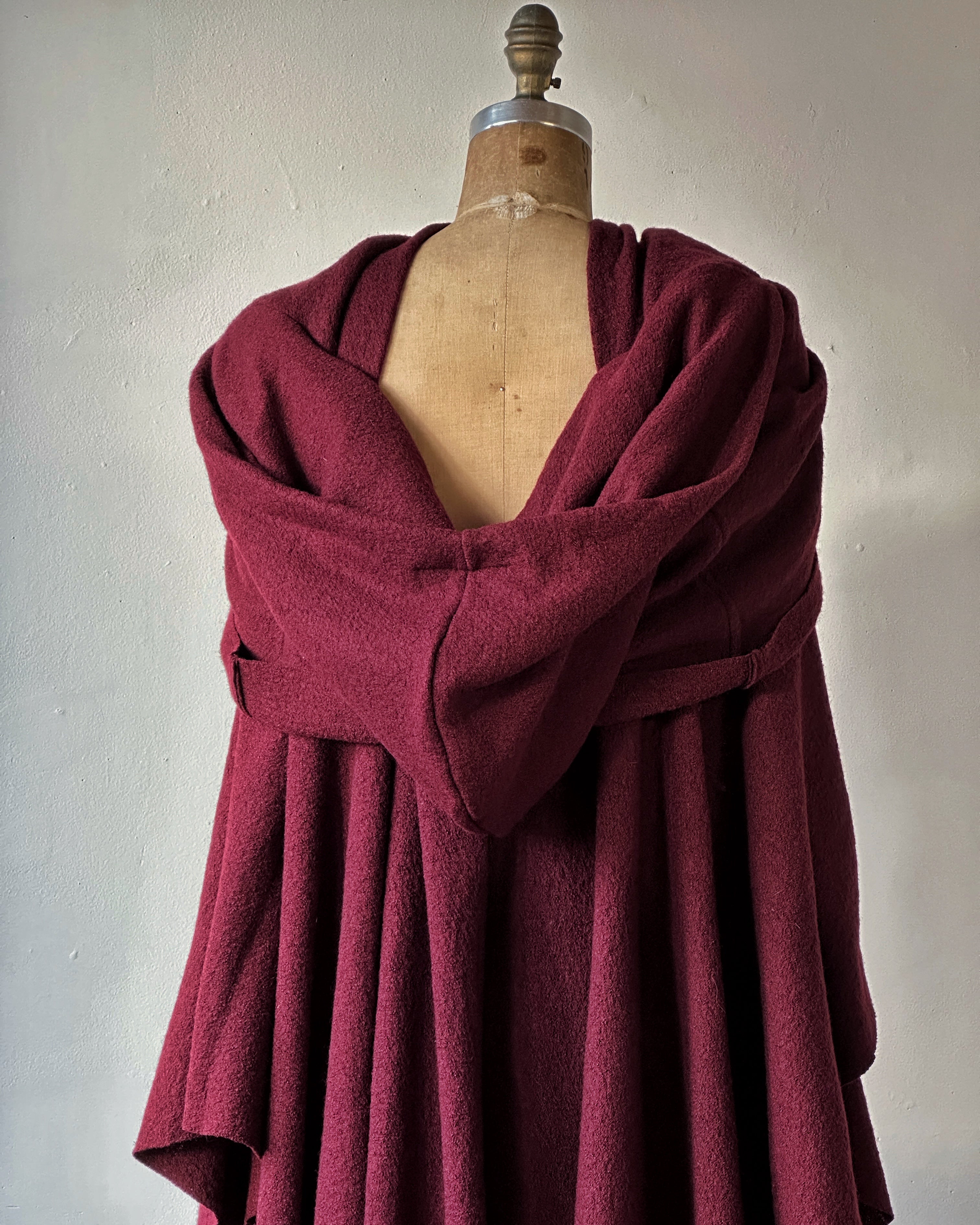Mythic Cape in Oxblood Wool (Pre-Order)