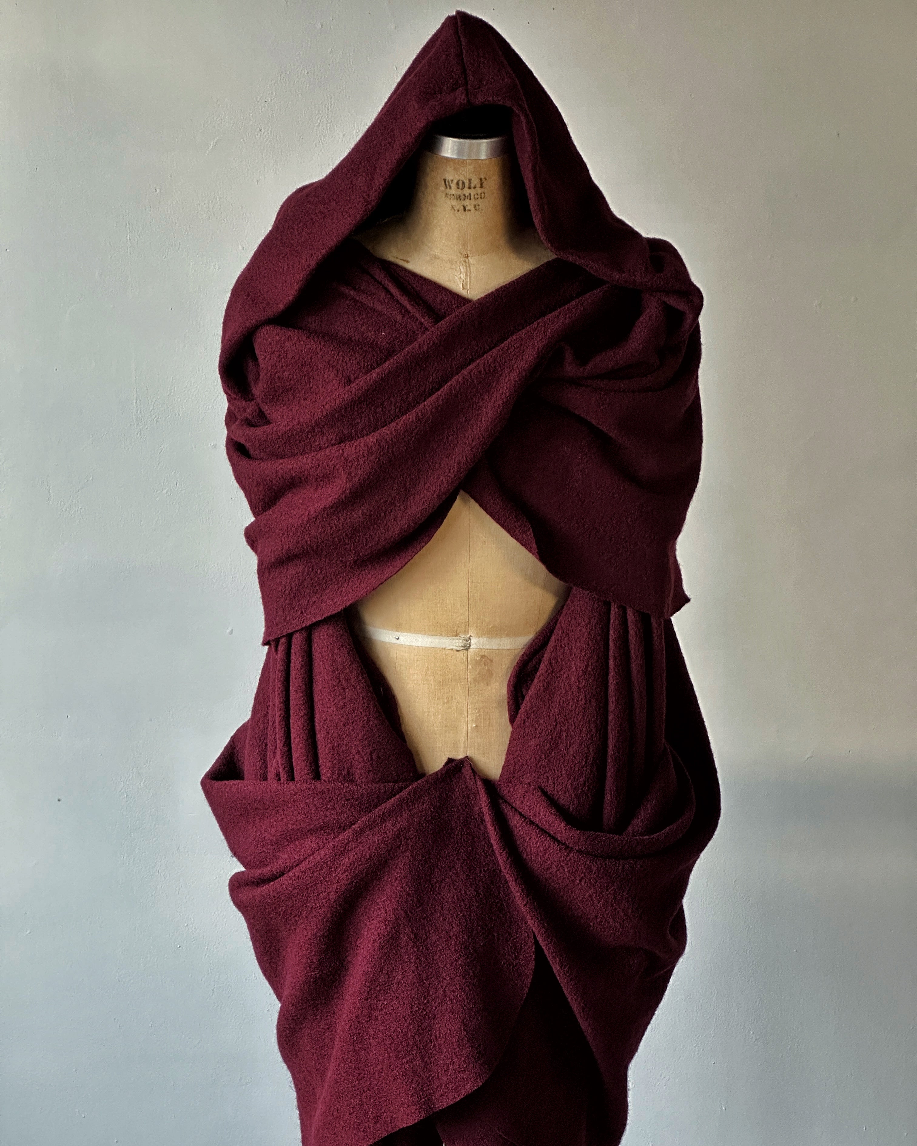 Mythic Cape in Oxblood Wool (Pre-Order)