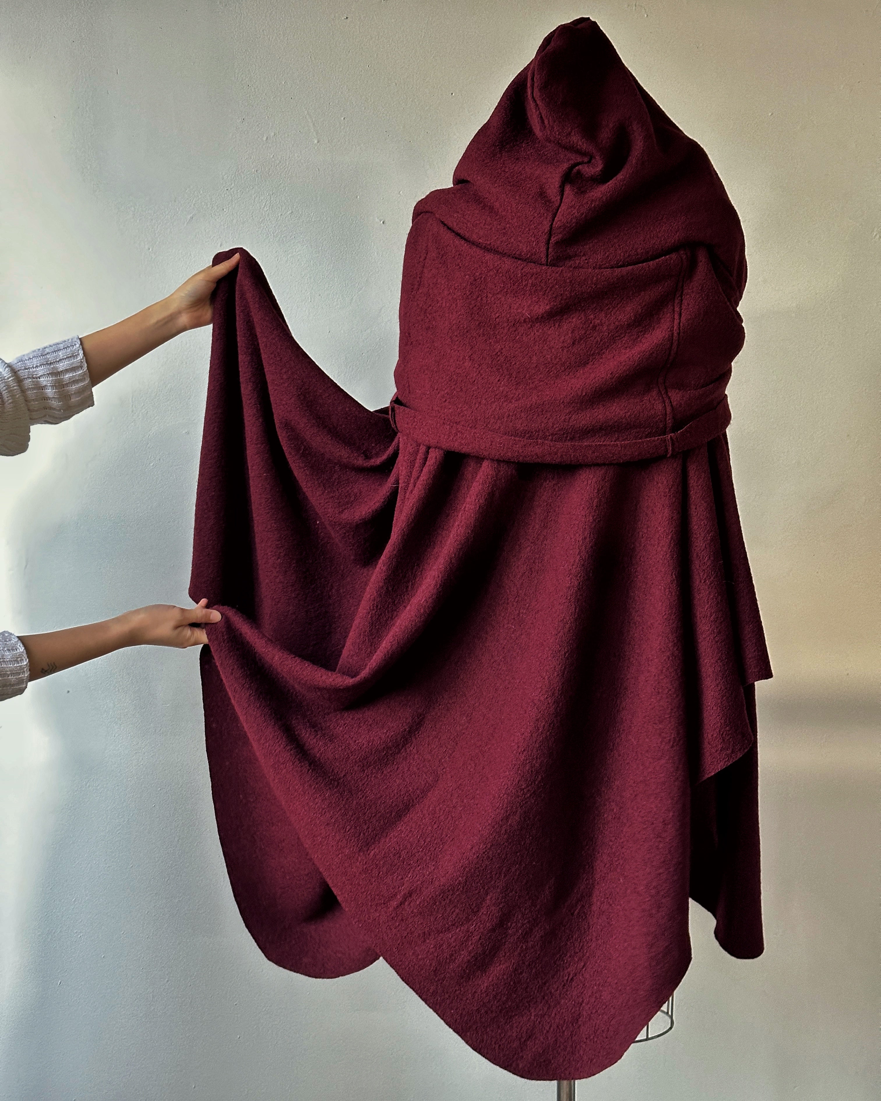 Mythic Cape in Oxblood Wool (Pre-Order)