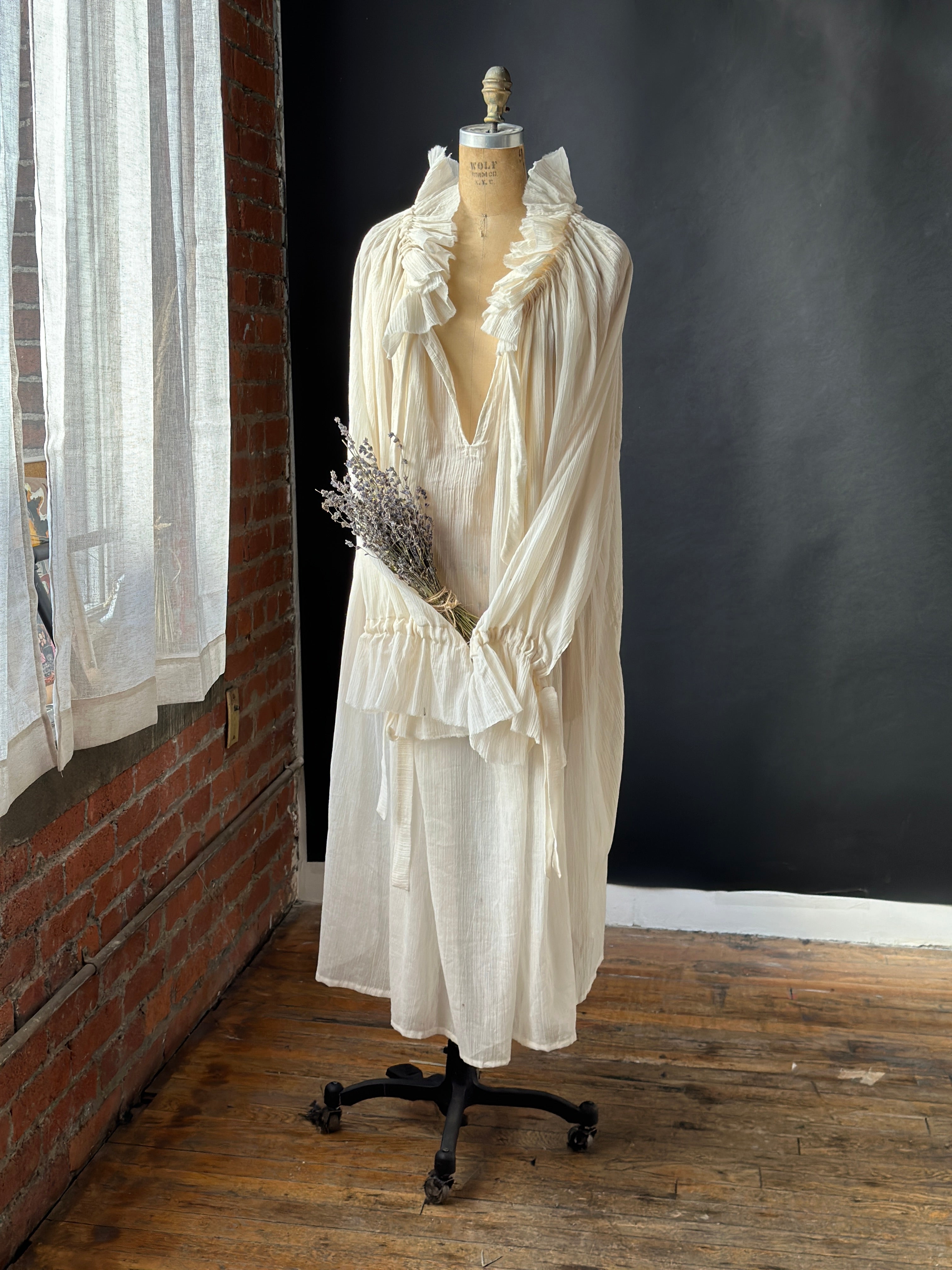 Maxi Alchemist Chemise in Parchment Cotton Gauze