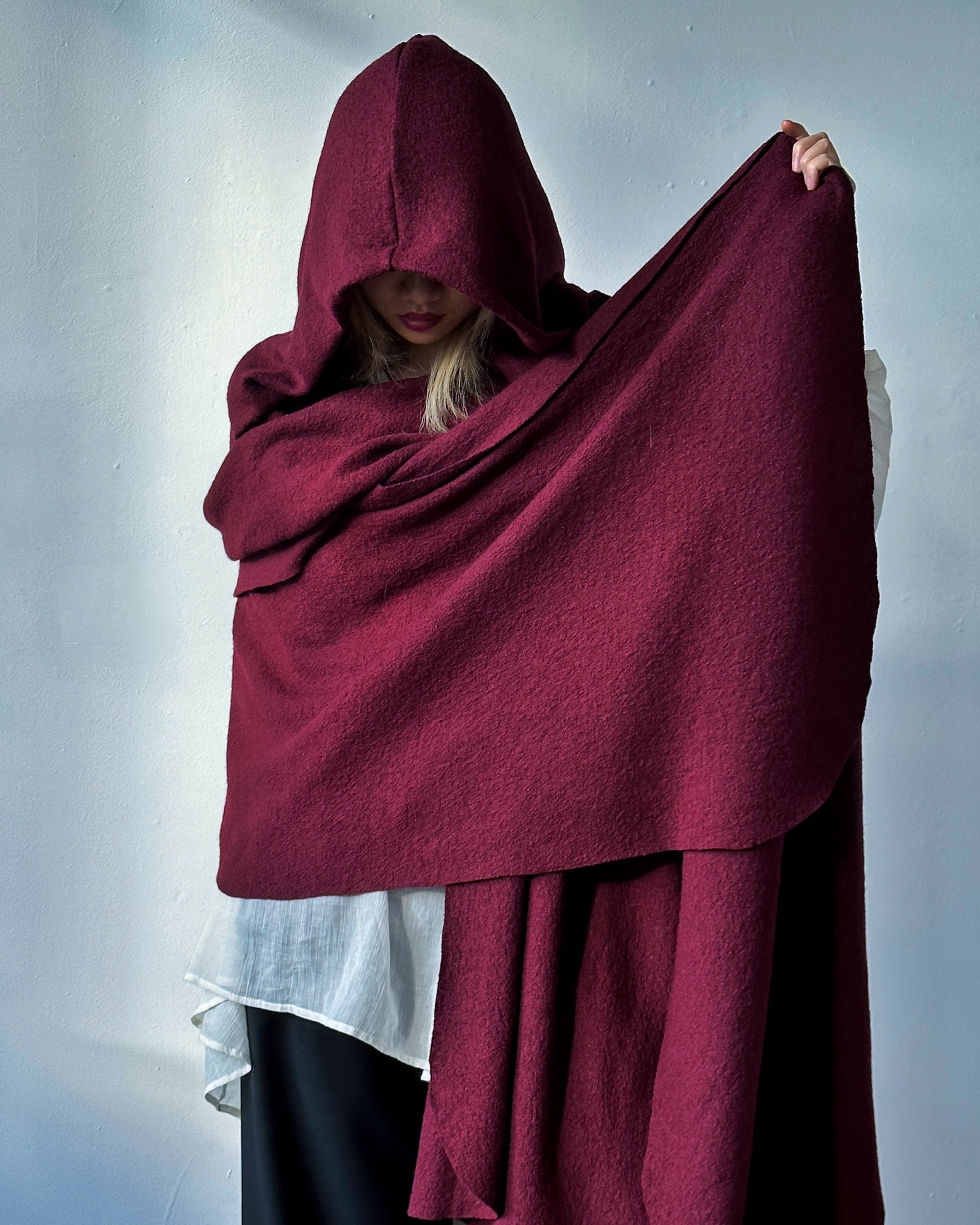 Mythic Cape in Oxblood Wool (Pre-Order)