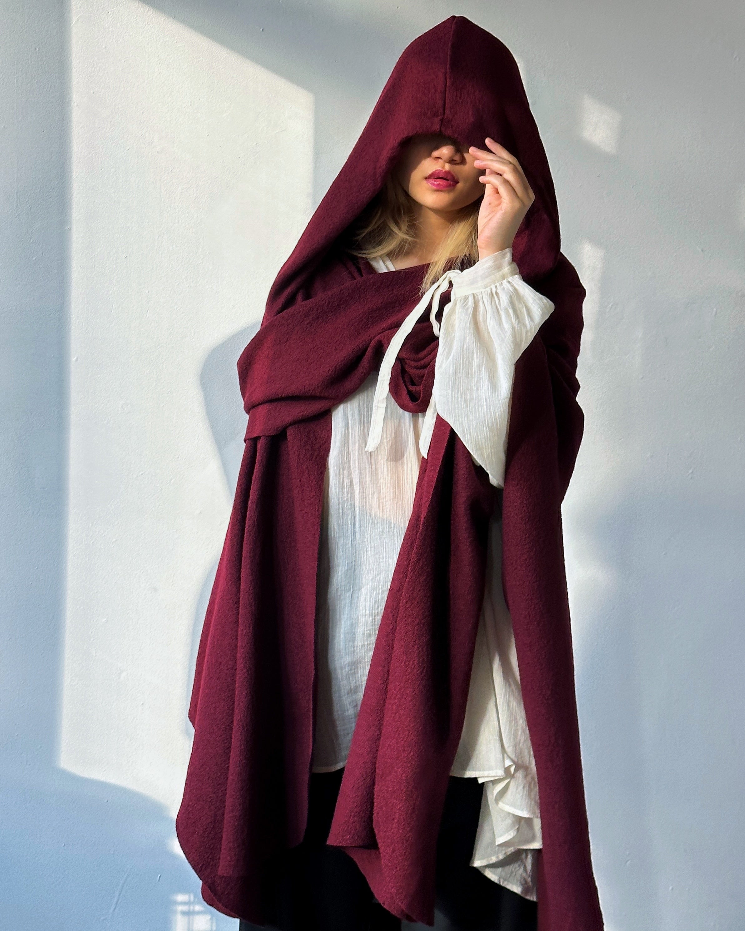 Mythic Cape in Oxblood Wool (Pre-Order)