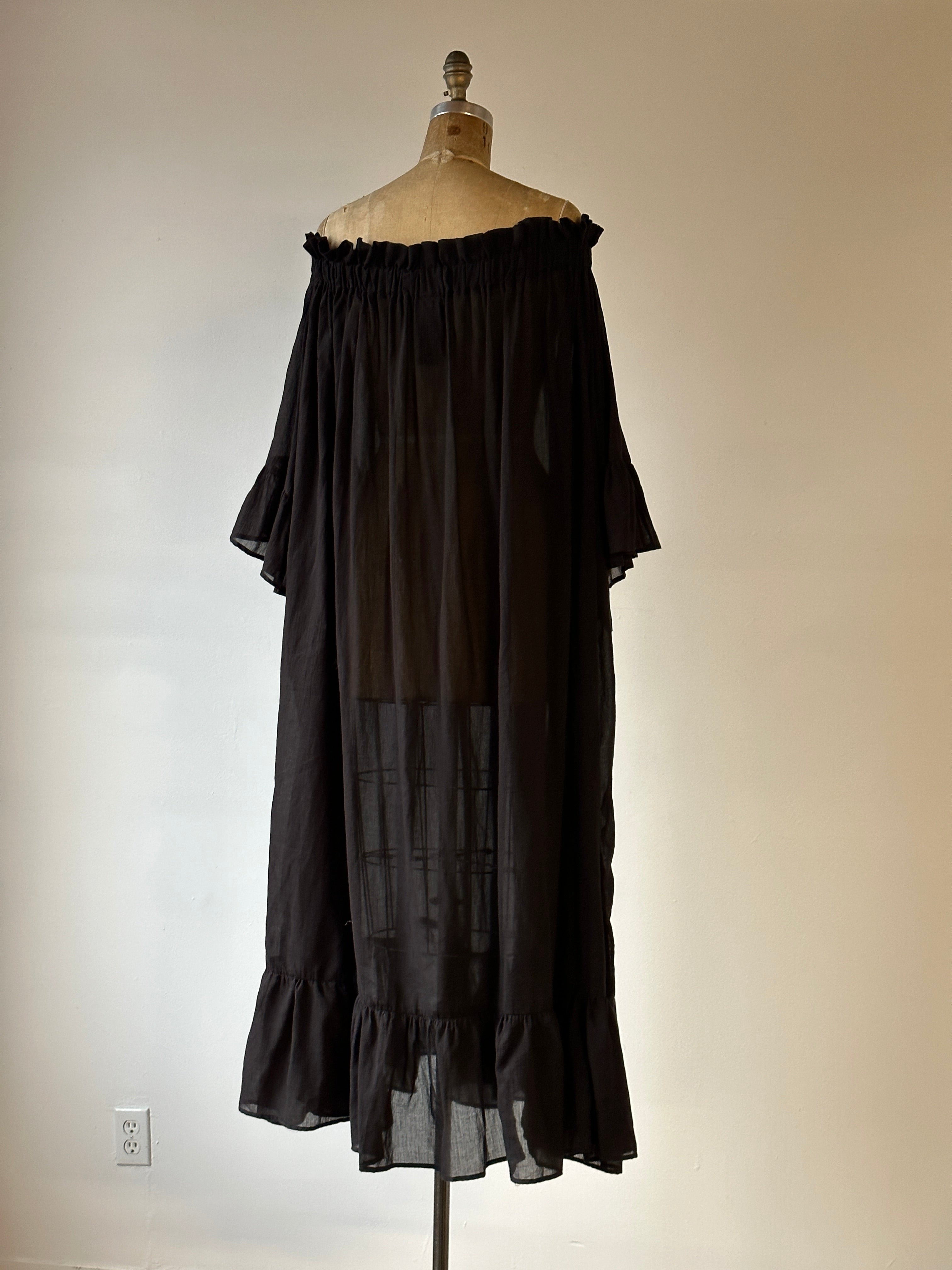 Maxi Paperbag Gown in Cotton Voile (Made-to-Order)