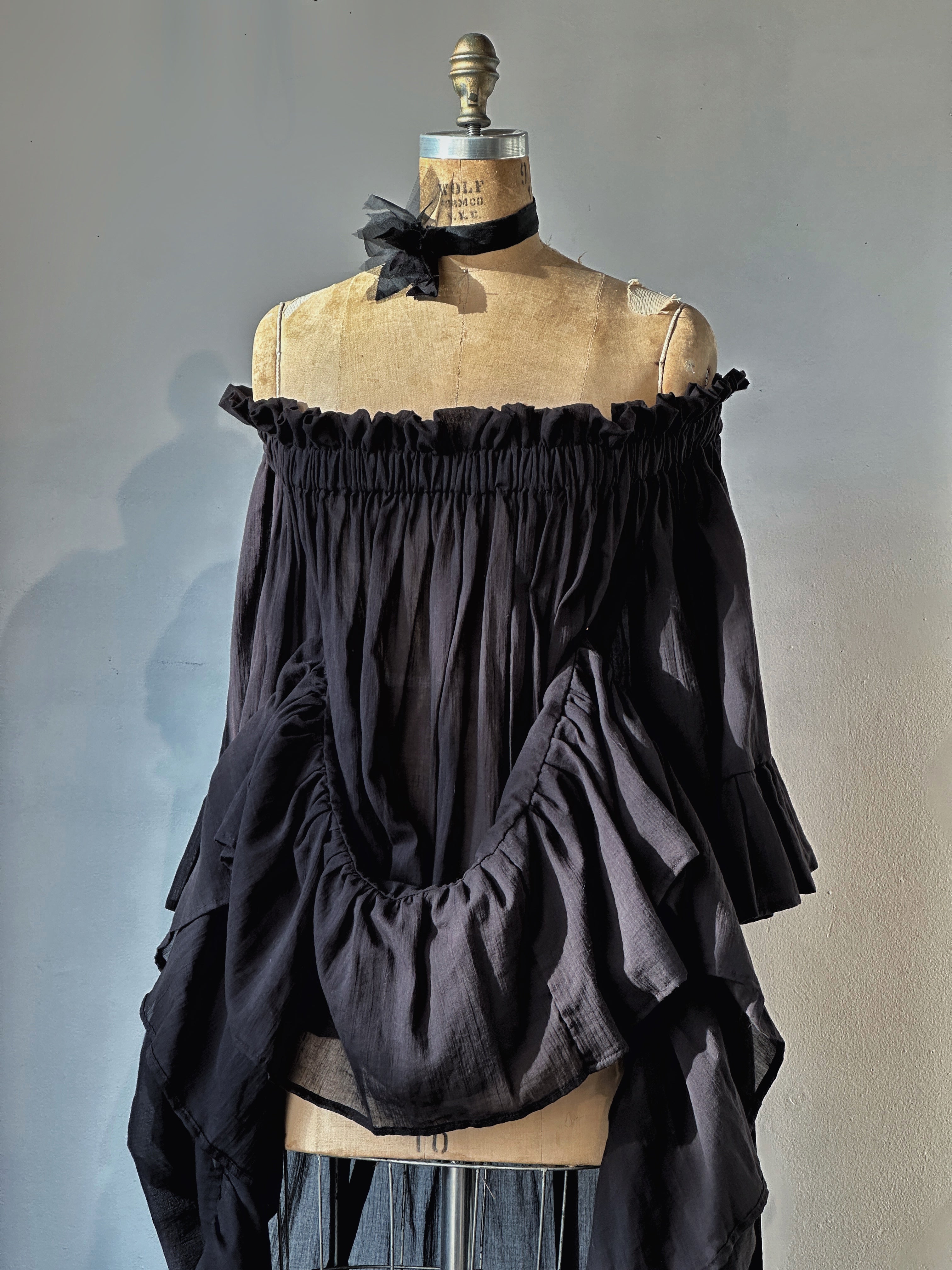 Maxi Paperbag Gown in Cotton Voile (Made-to-Order)