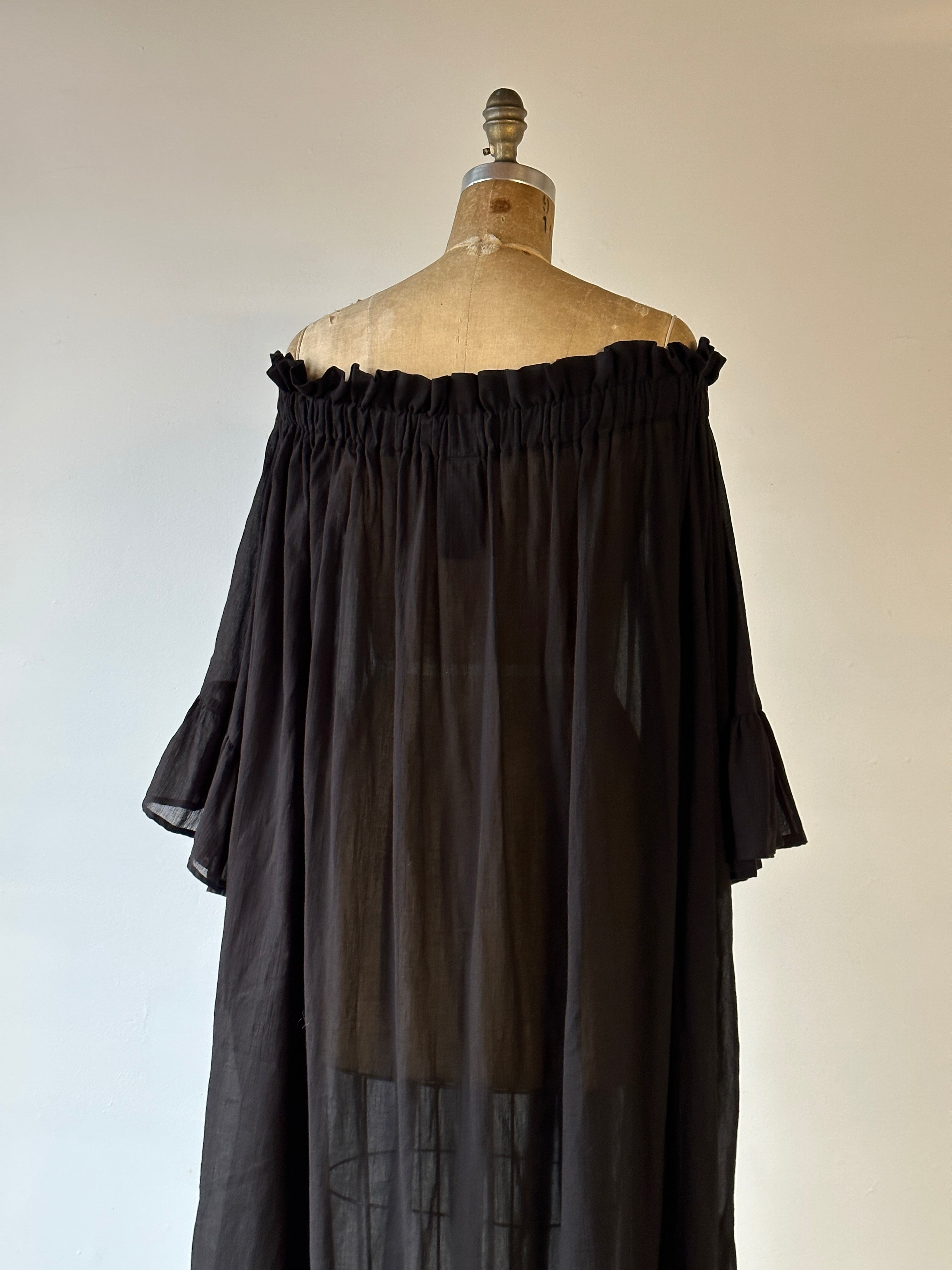 Maxi Paperbag Gown in Cotton Voile (Made-to-Order)