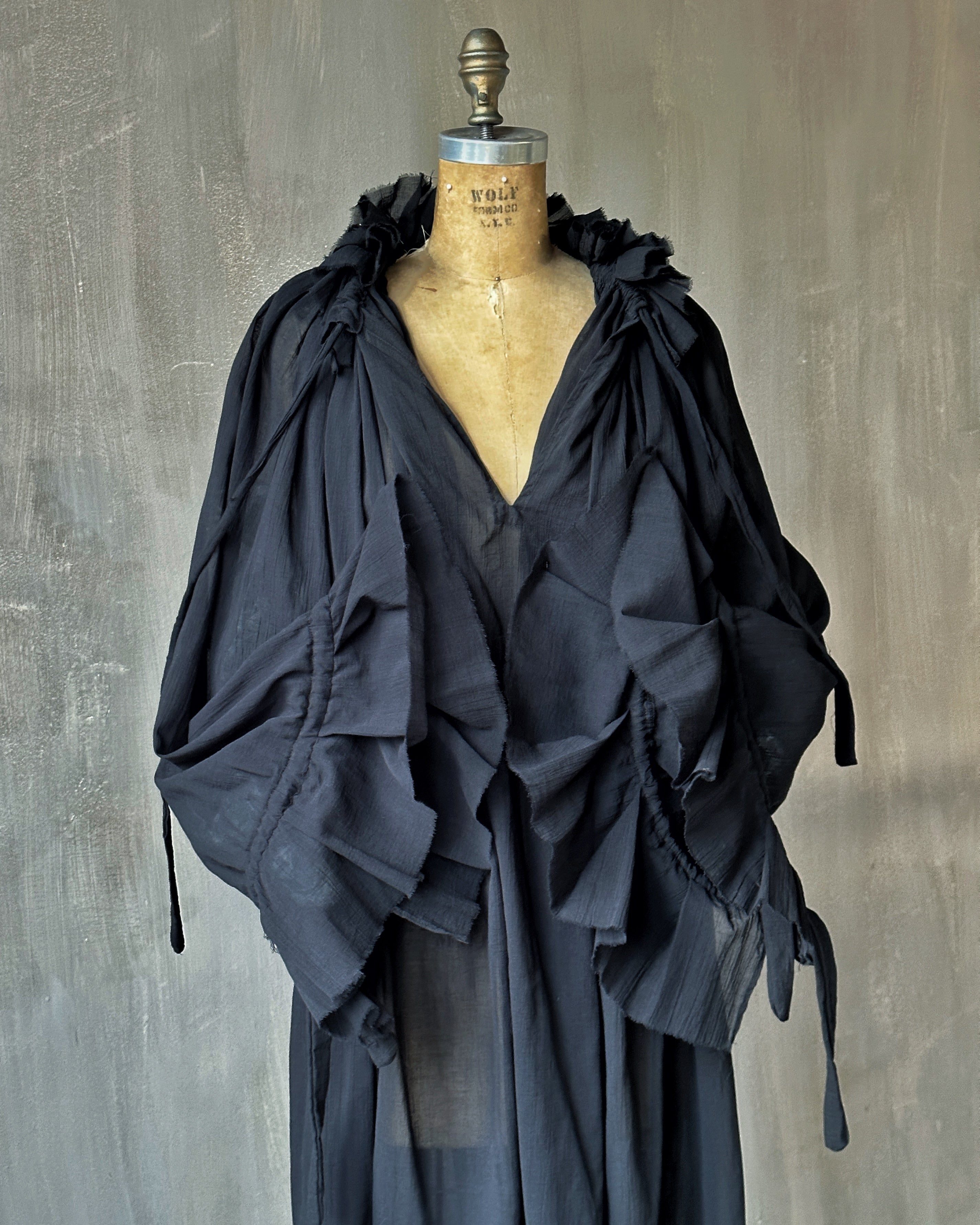 Alchemist Chemise in Black Cotton Gauze