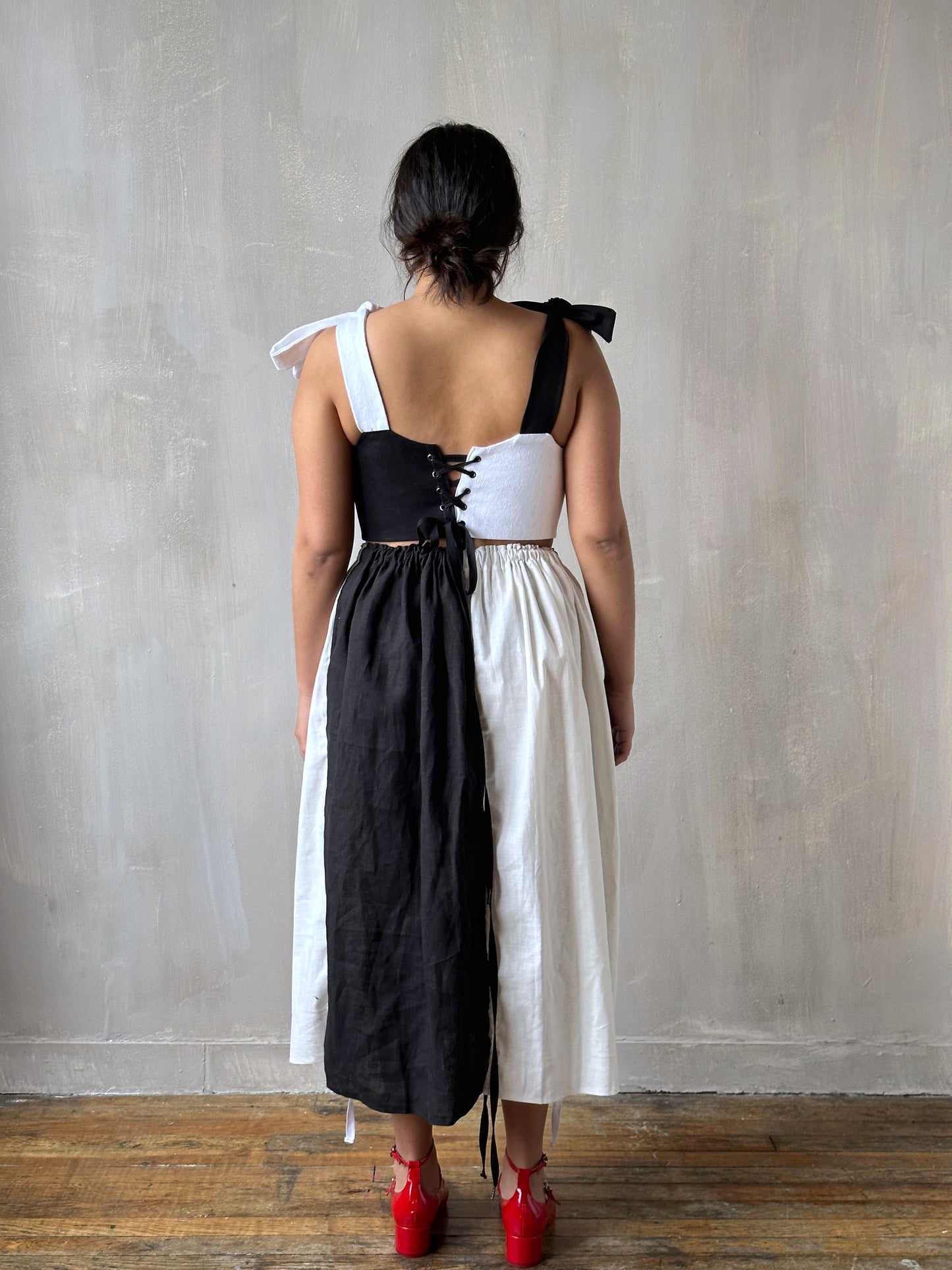 Spring '24 Duo-Tone Four-Way Drawstring Skirt in Linen (Pre-Order)