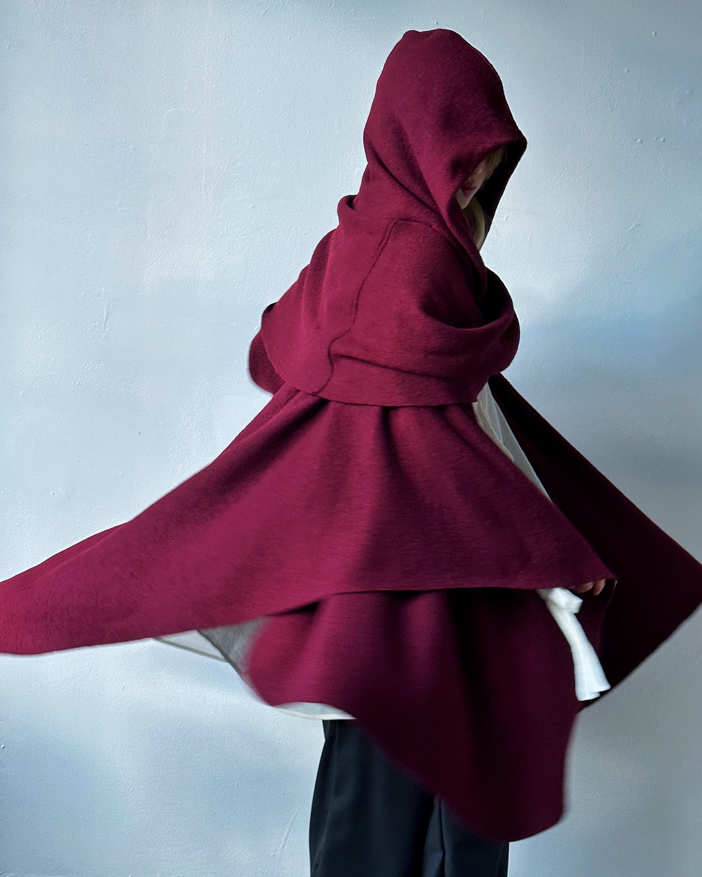 Mythic Cape in Oxblood Wool (Pre-Order)