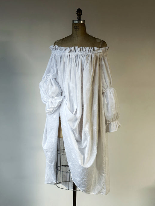 Sample Sale: Maxi Paperbag Gown in Cotton Broderie (One Size)