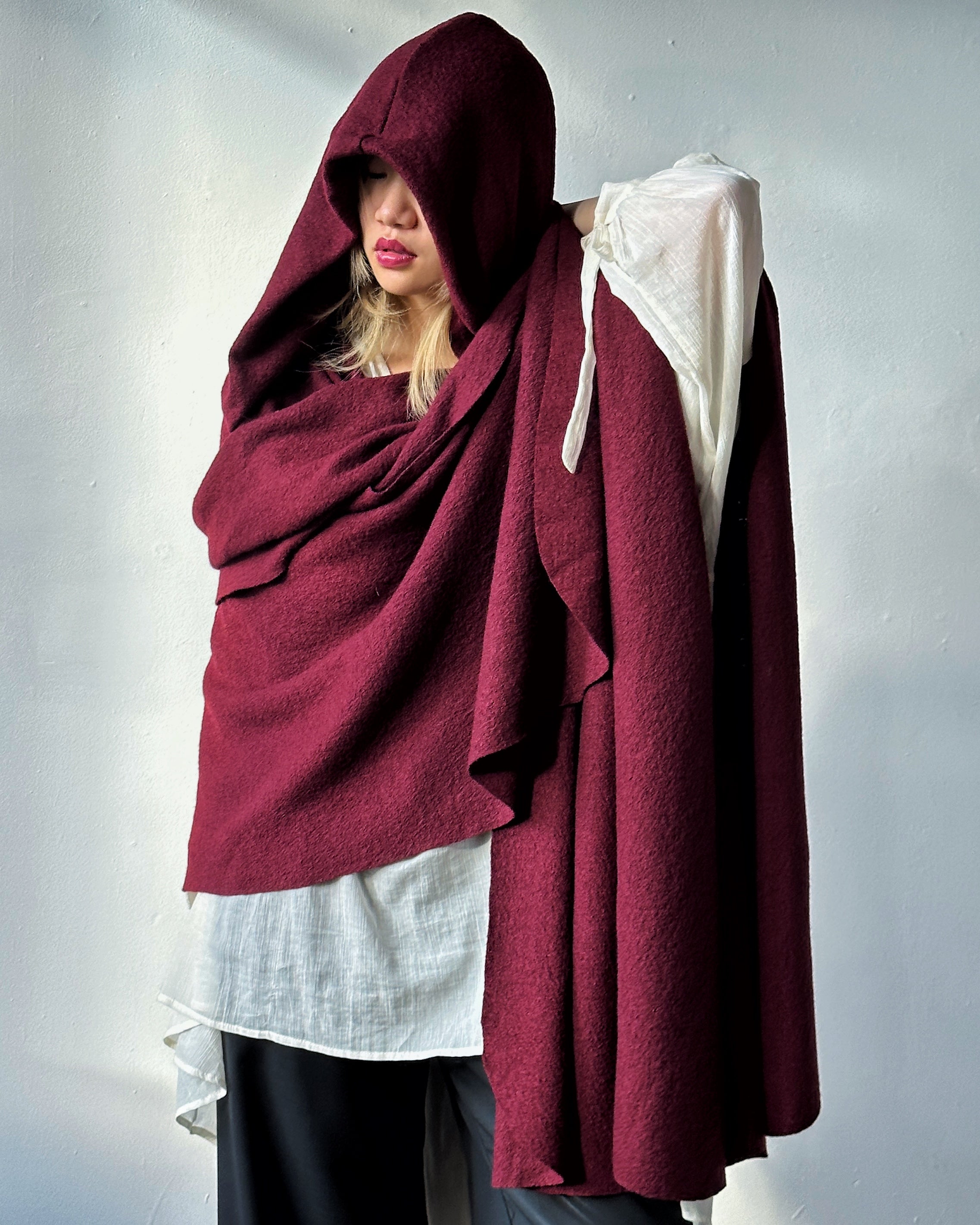Mythic Cape in Oxblood Wool (Pre-Order)
