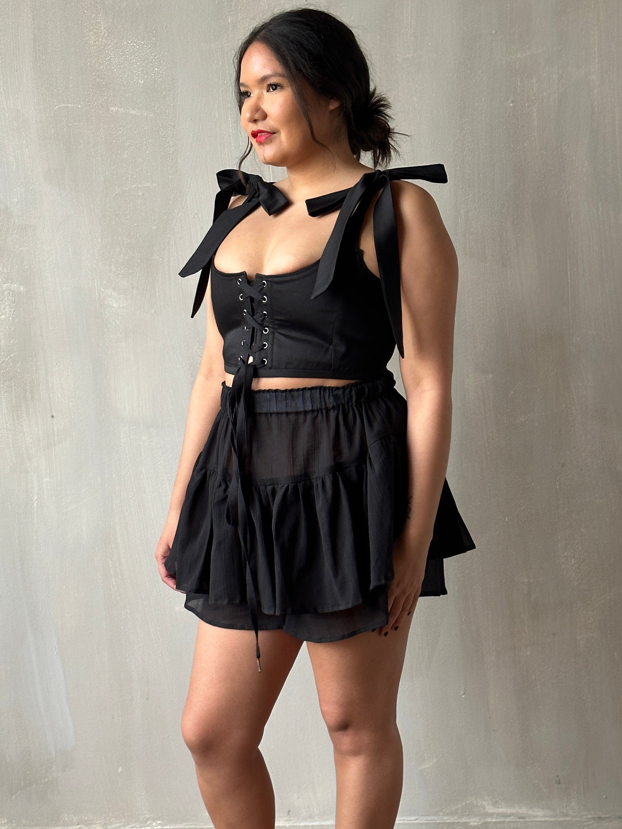 Cotton Voile Black Bloomers