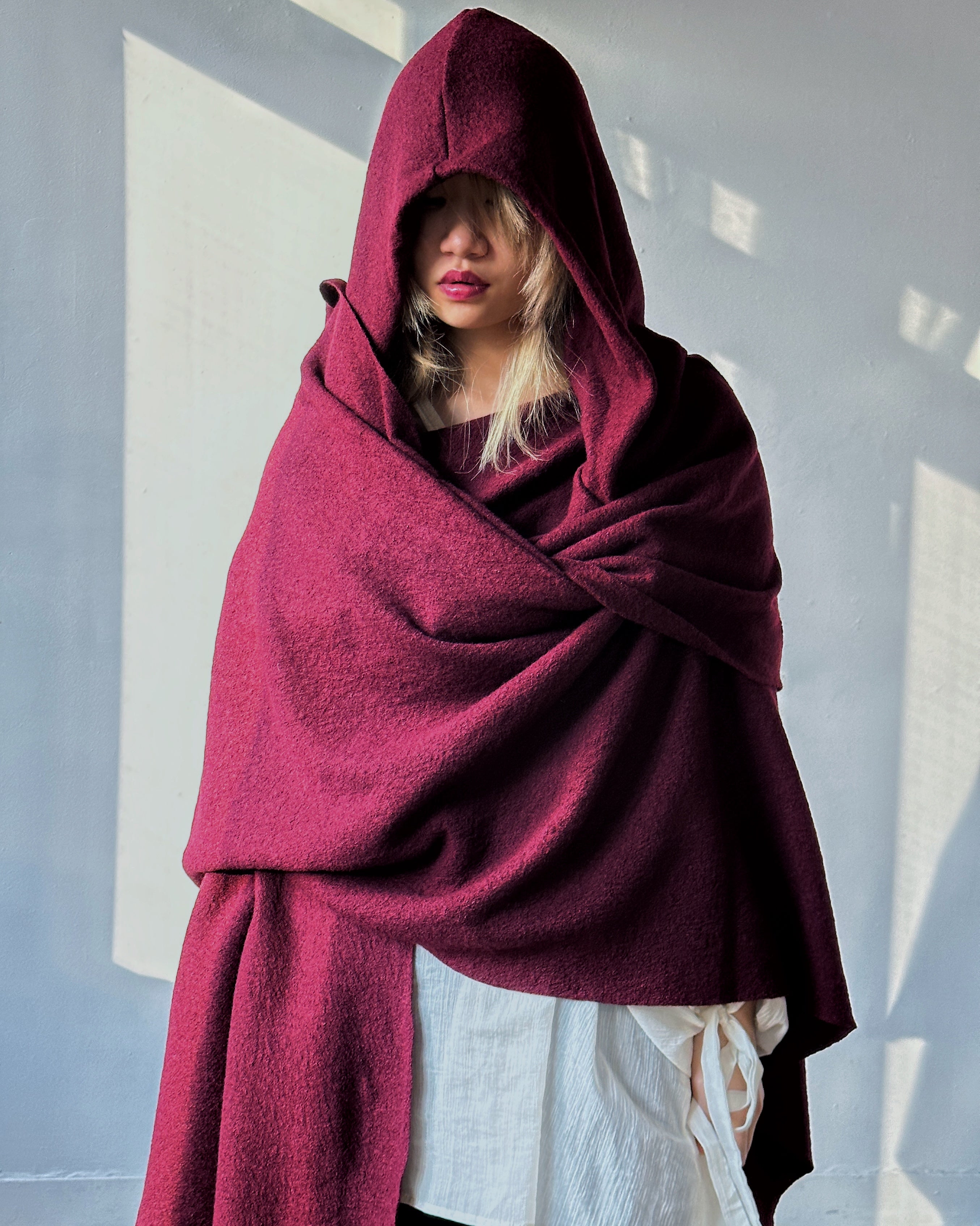 Mythic Cape in Oxblood Wool (Pre-Order)