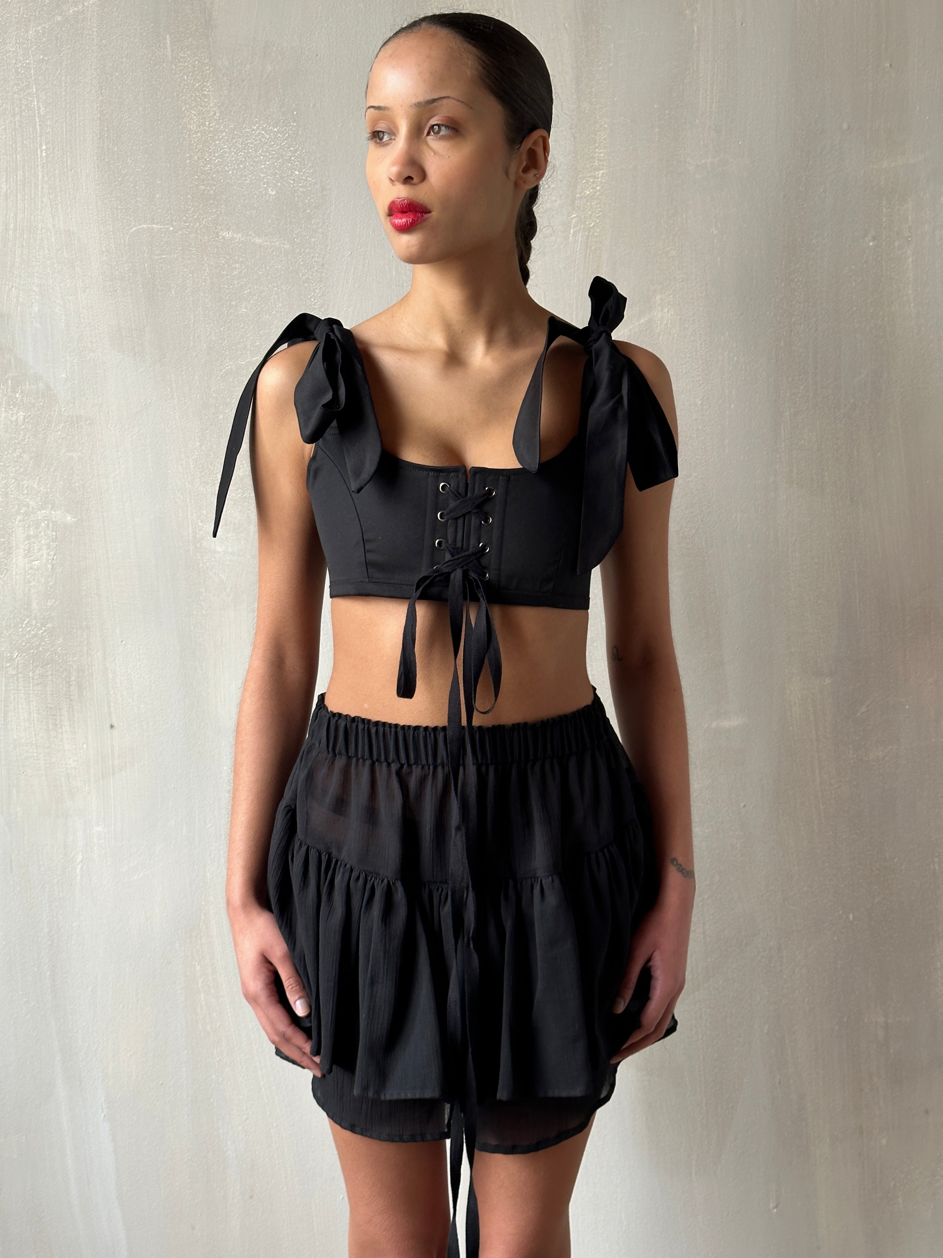 Cotton Voile Black Bloomers