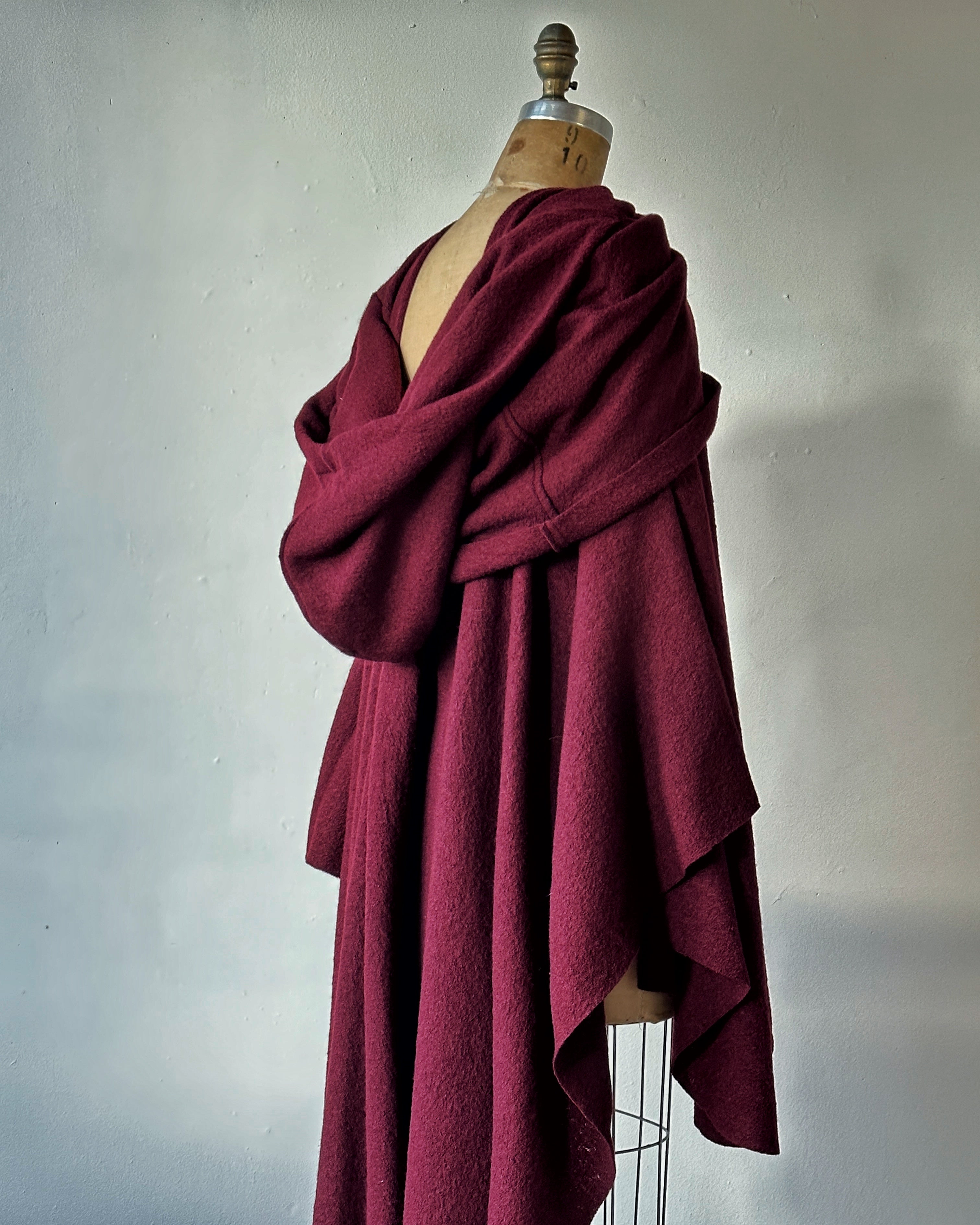 Mythic Cape in Oxblood Wool (Pre-Order)