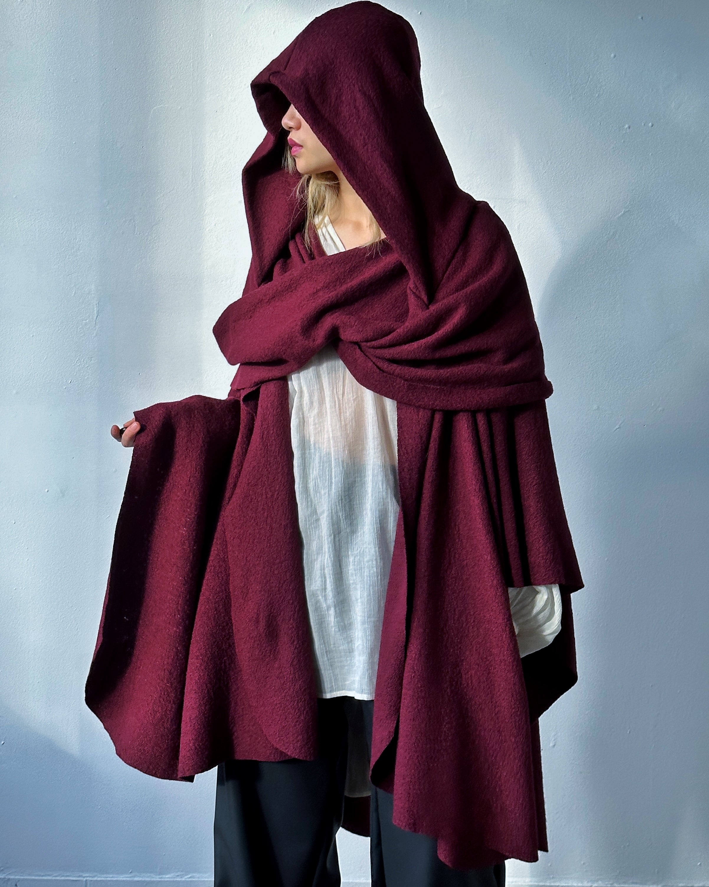 Mythic Cape in Oxblood Wool (Pre-Order)