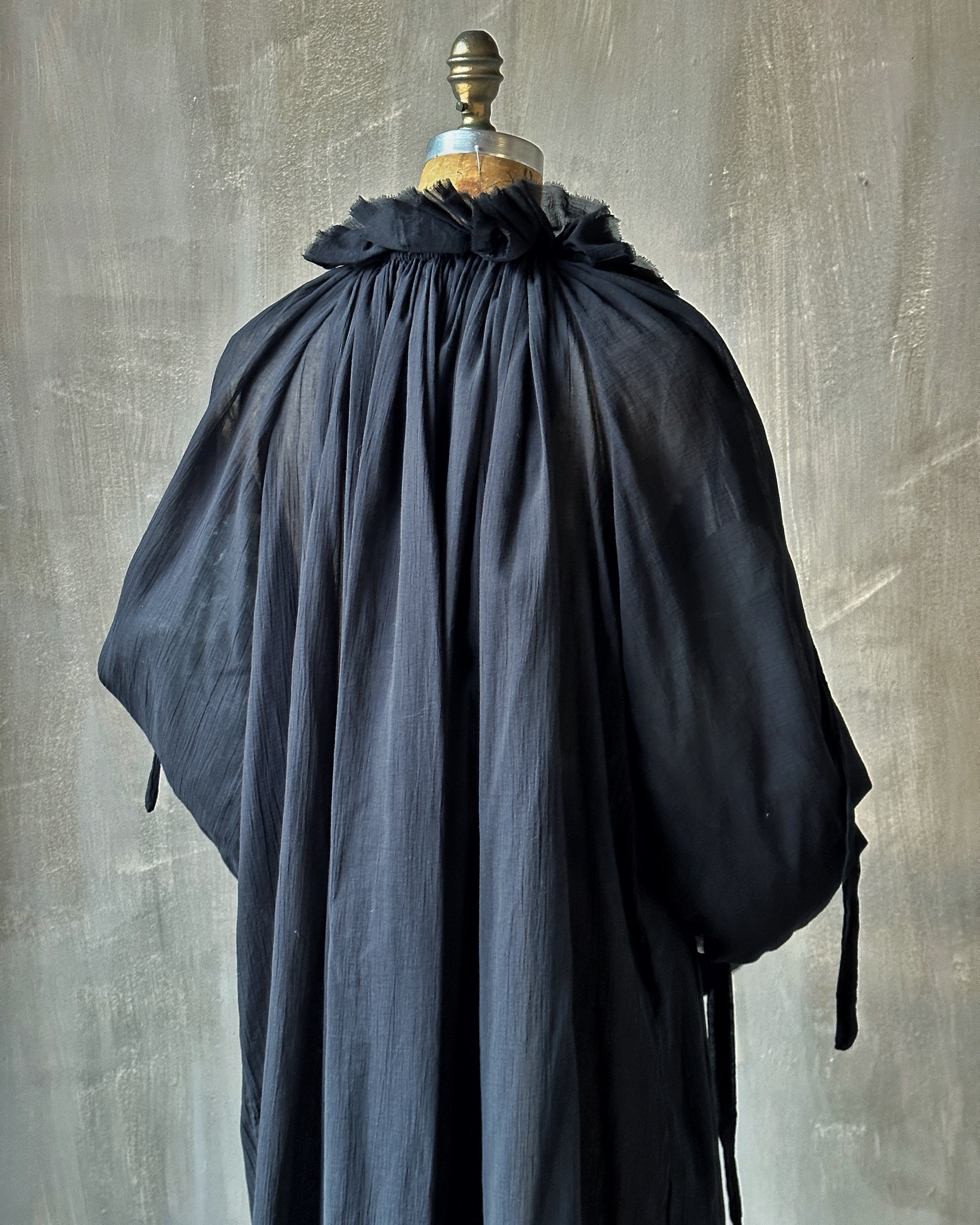 Alchemist Chemise in Black Cotton Gauze