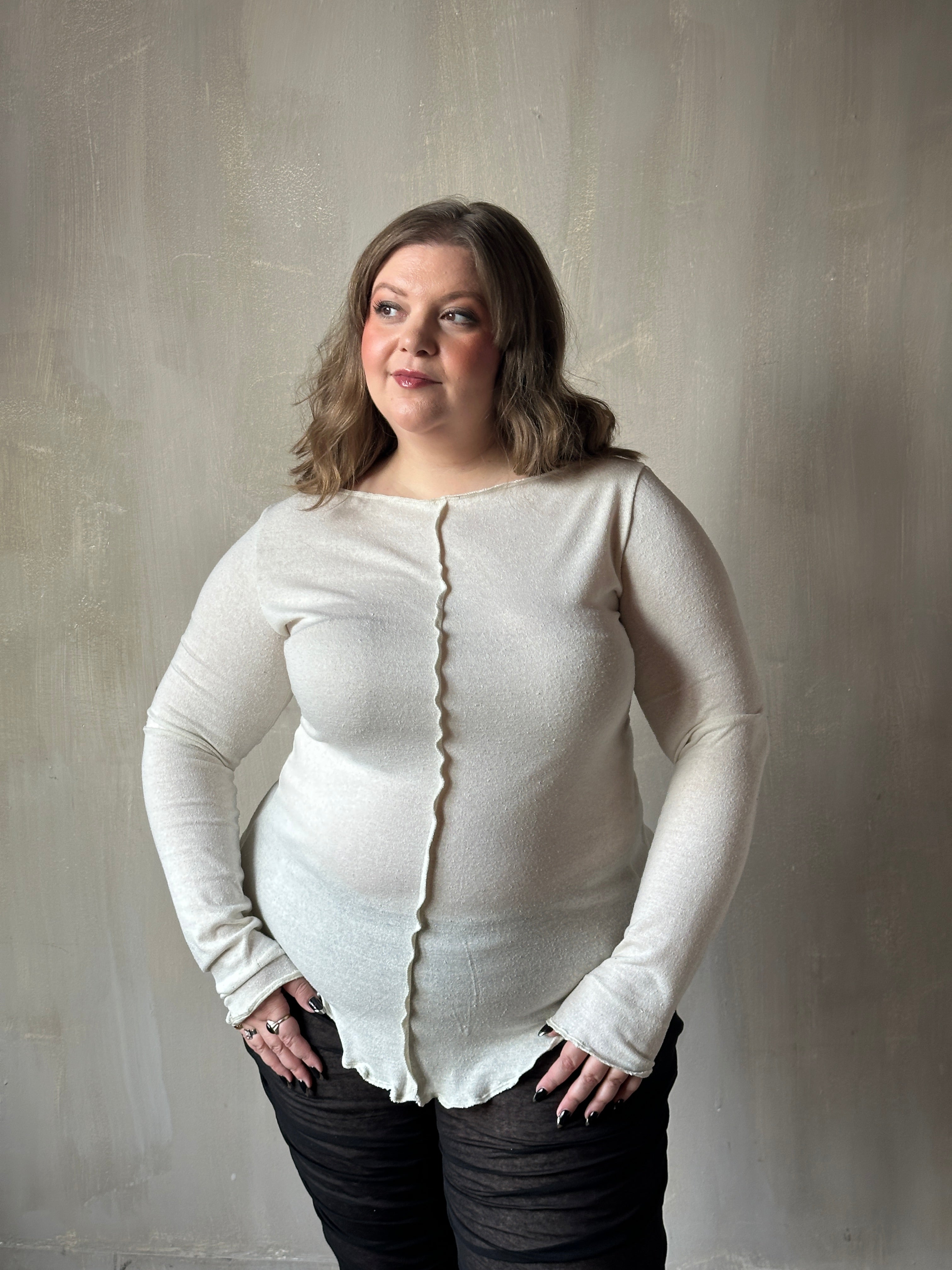 Winter '25 Reverse Seam Boat Neck Tunic in Silk Jersey (In Stock, Limited Edition)