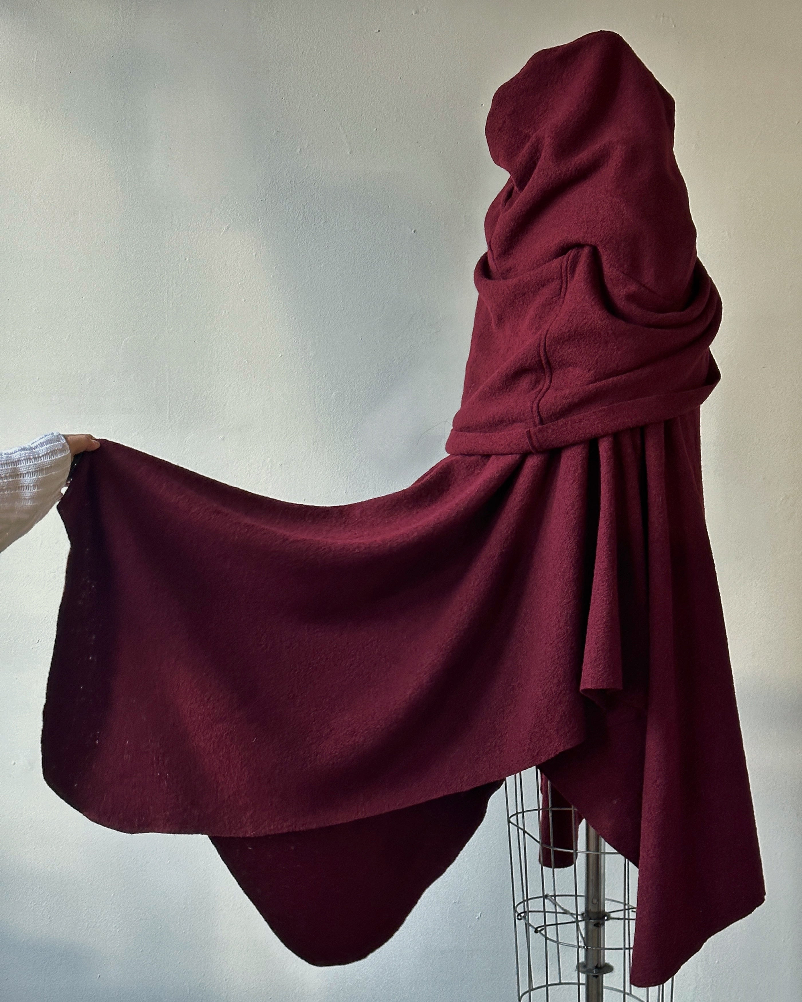 Mythic Cape in Oxblood Wool (Pre-Order)